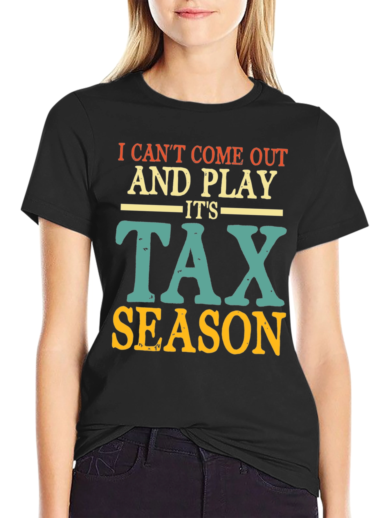 Black Tax Season T-Shirt - Accountant Humor Tee view 2