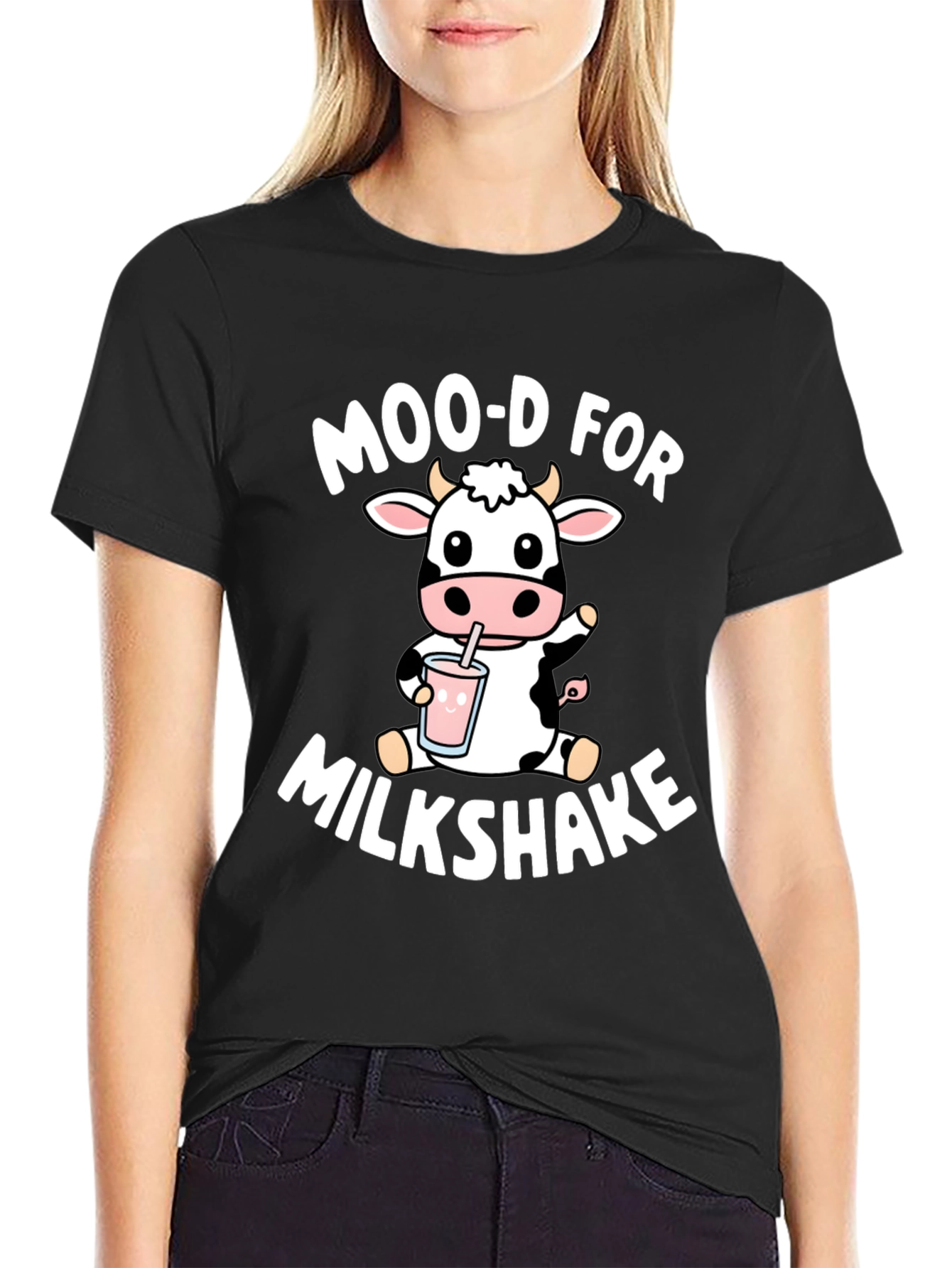 Black Moo-d for Milkshake Graphic Tee view 2