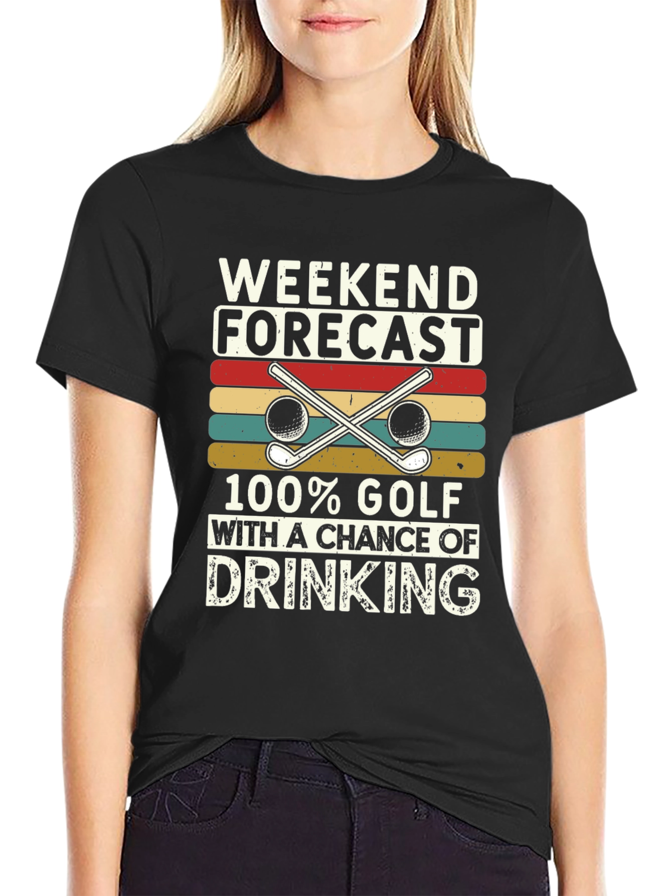 Black Weekend Forecast Golf T-Shirt view 2