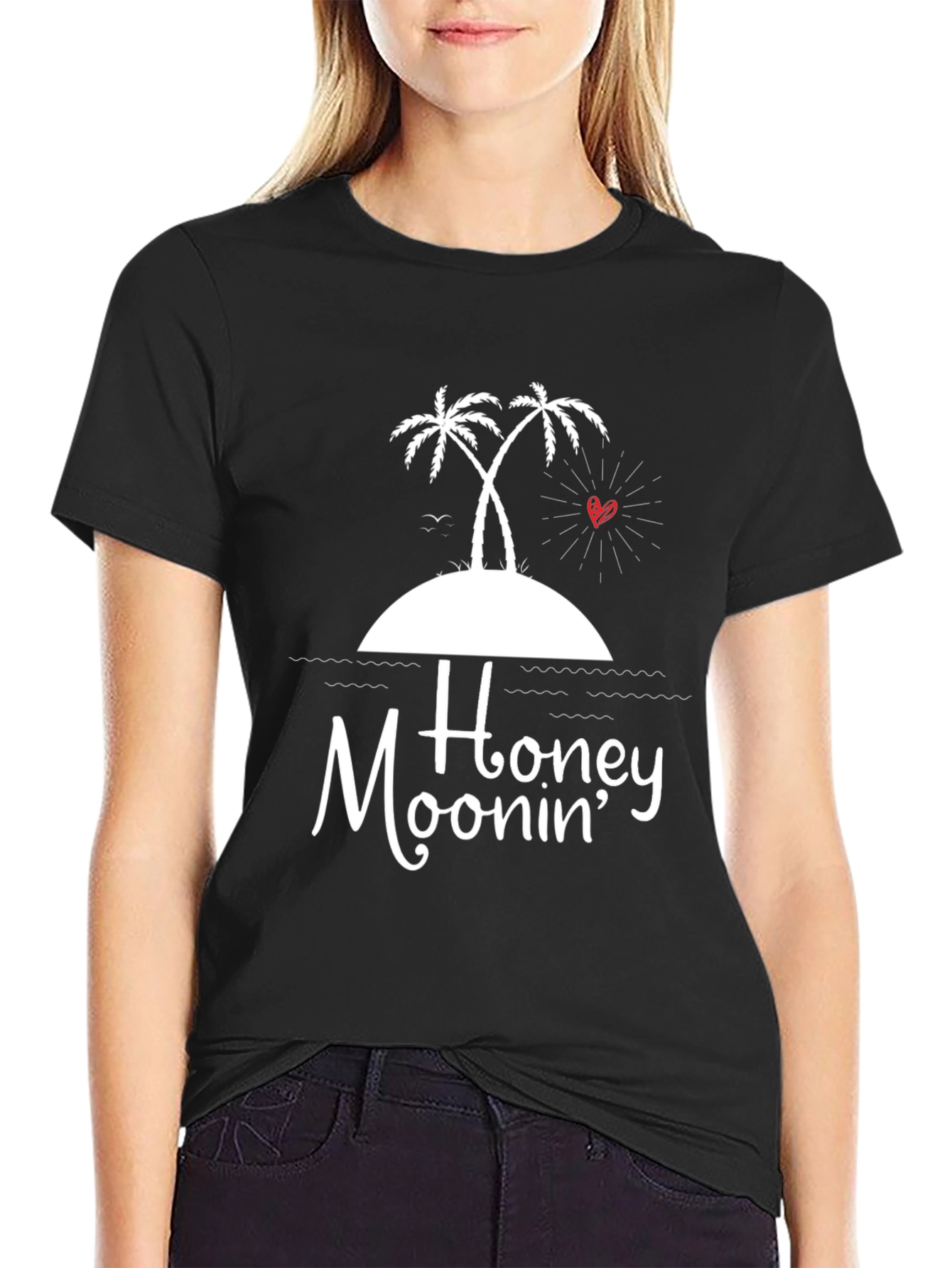 Black Honeymoon Island Graphic Tee view 2