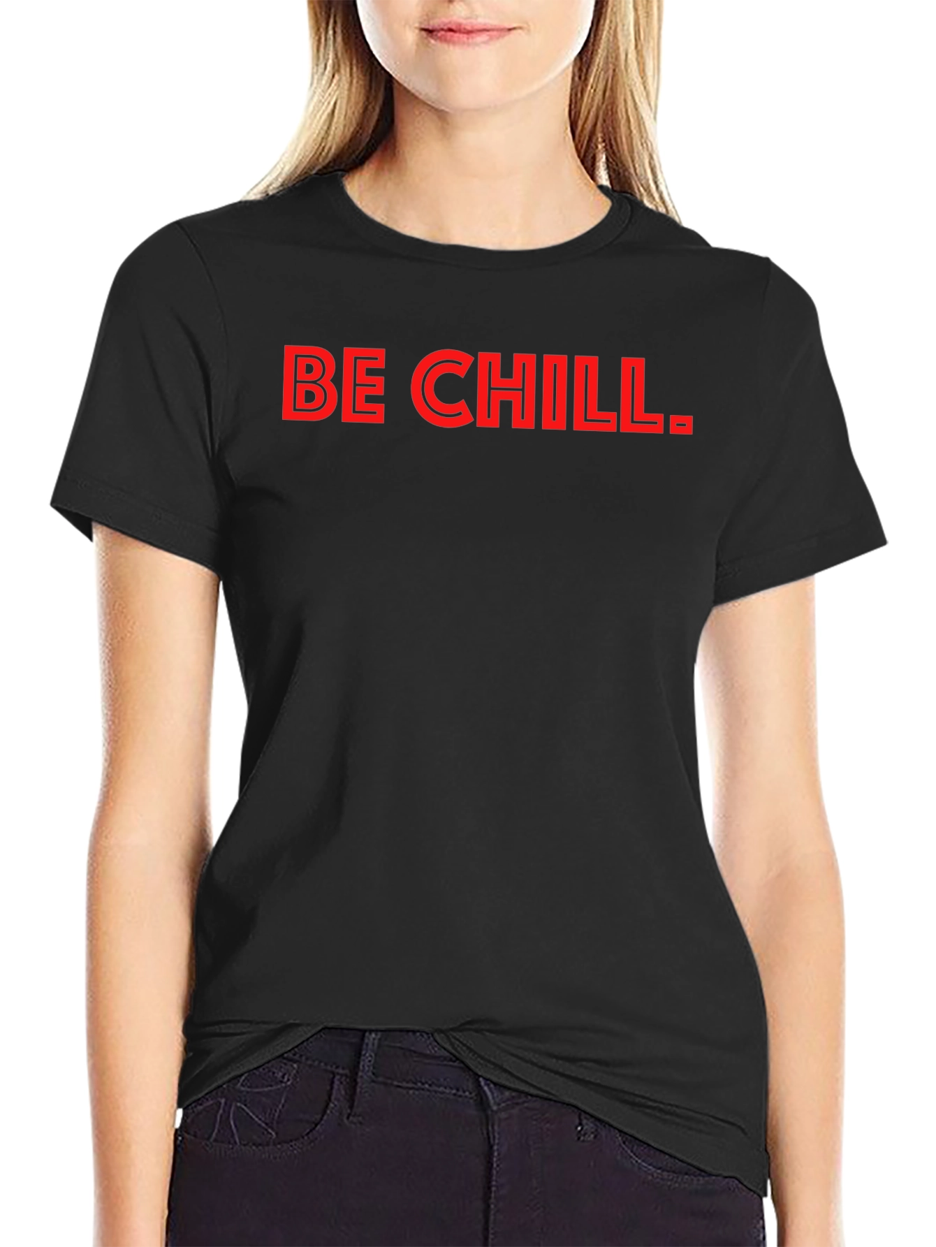 Black Be Chill T-Shirt - Mens Black Graphic Tee view 2