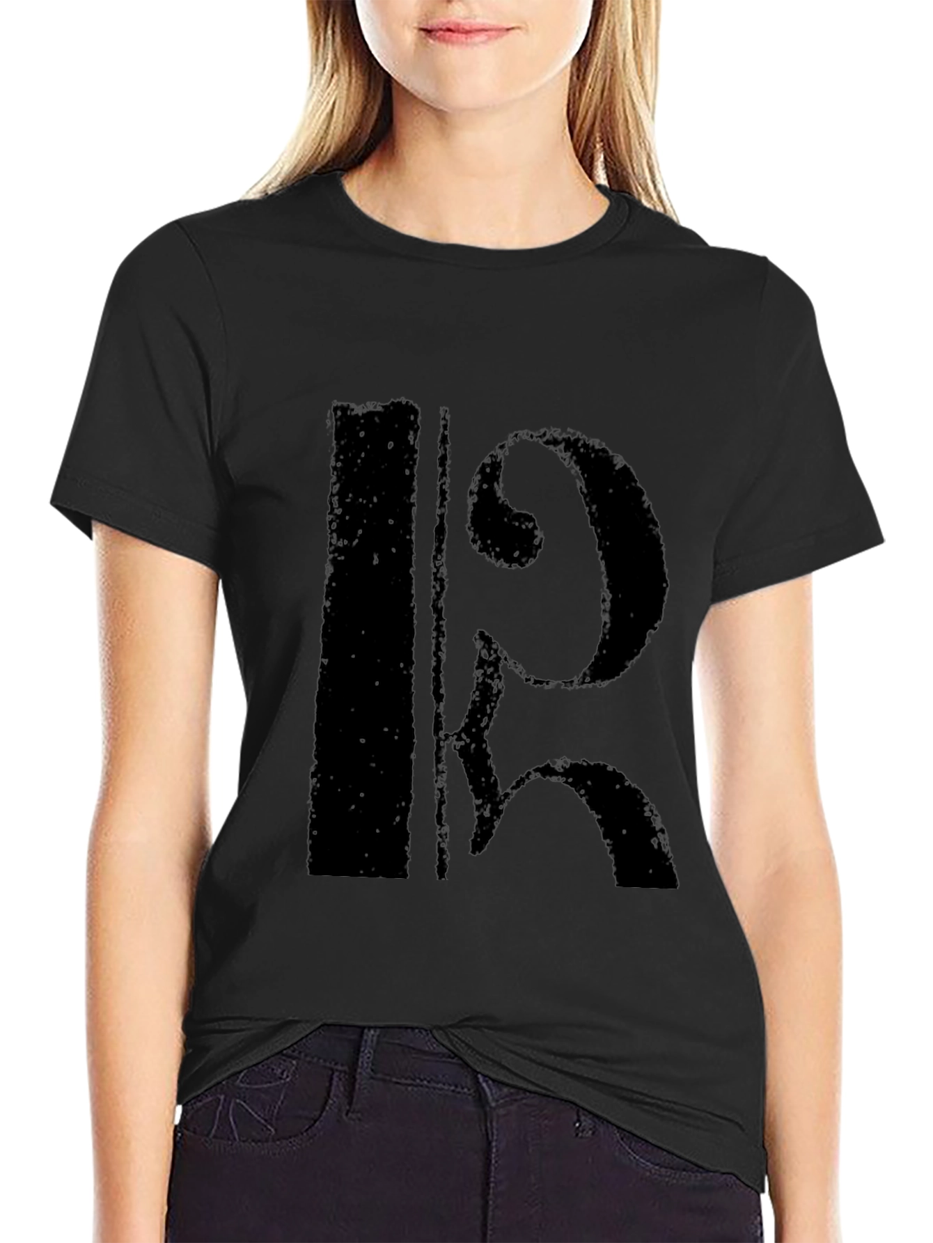 Black Black Alto Clef Music T-Shirt view 2