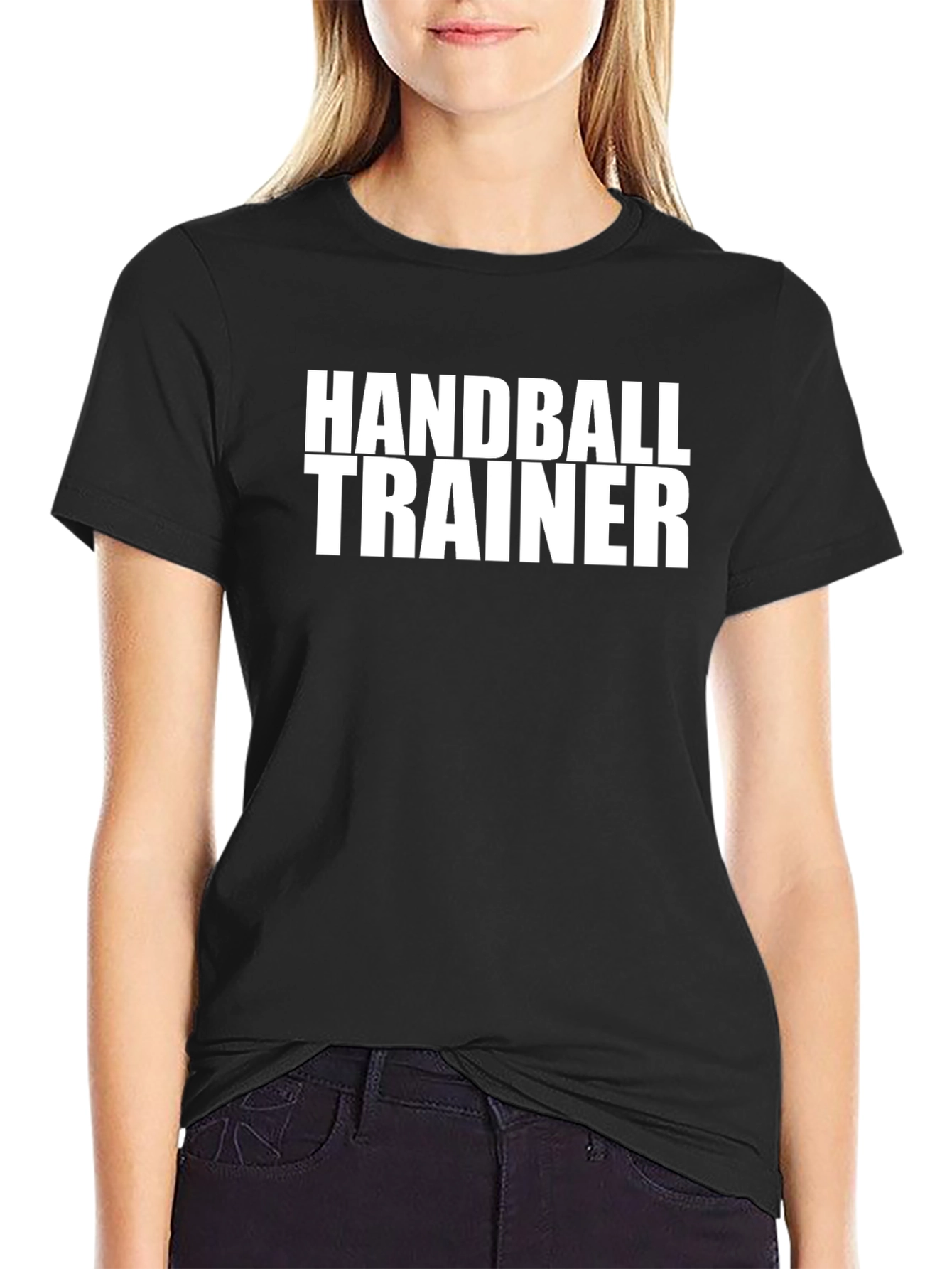 Black Handball Trainer Graphic Tee view 2