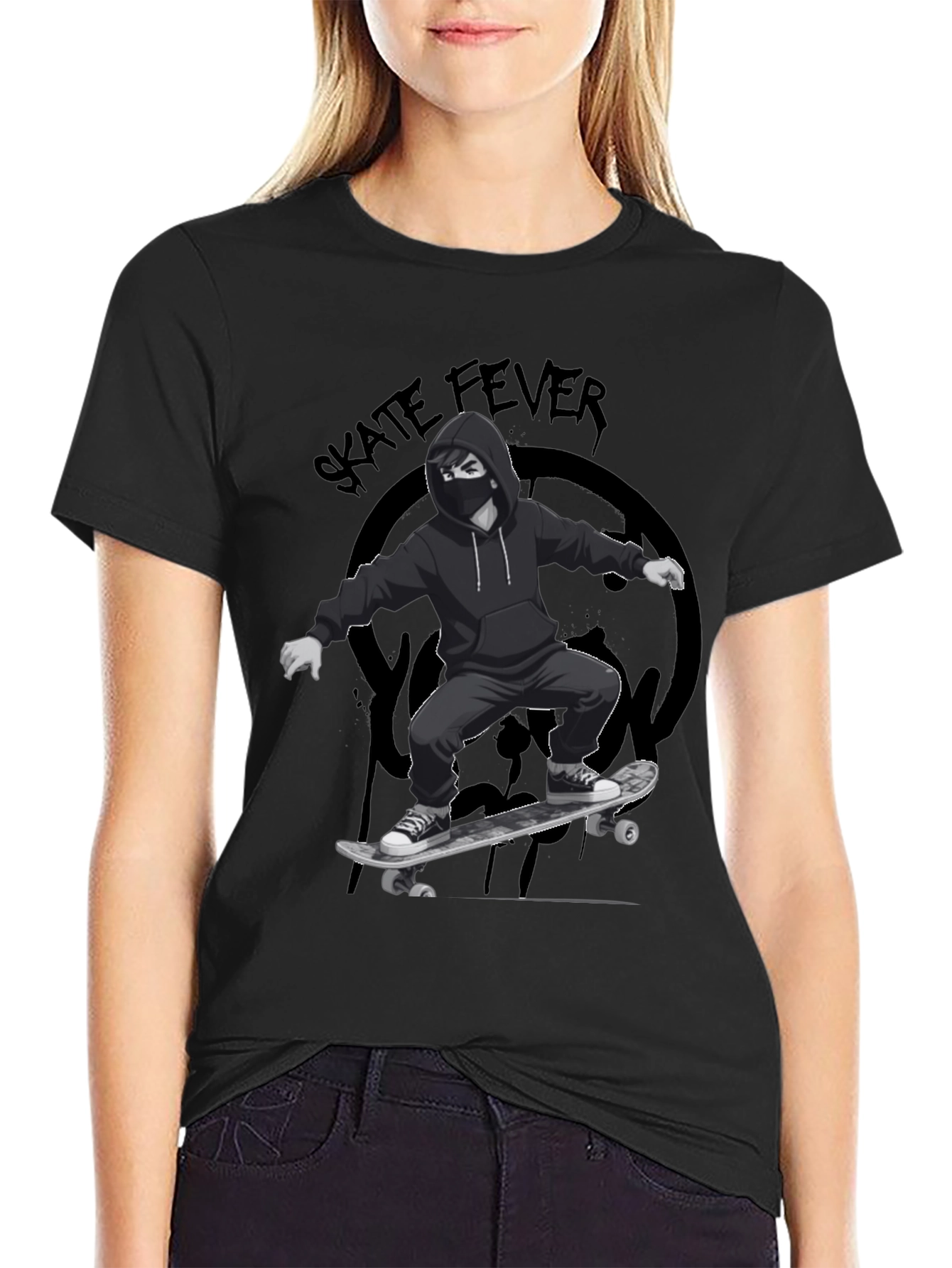 Skate Fever Graphic T-Shirt - Cool Skater Design - 2