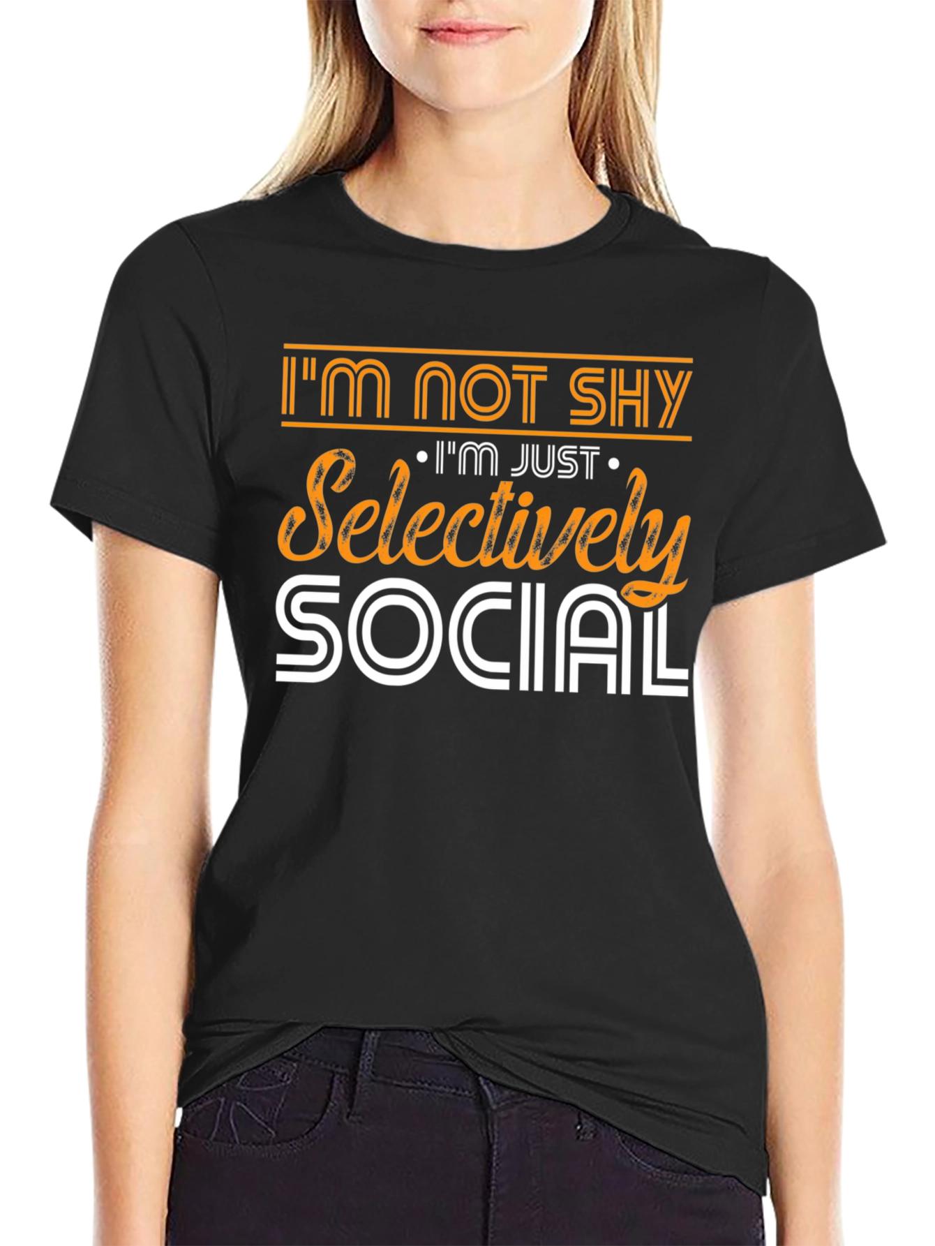 Black Selectively Social Graphic Tee view 2