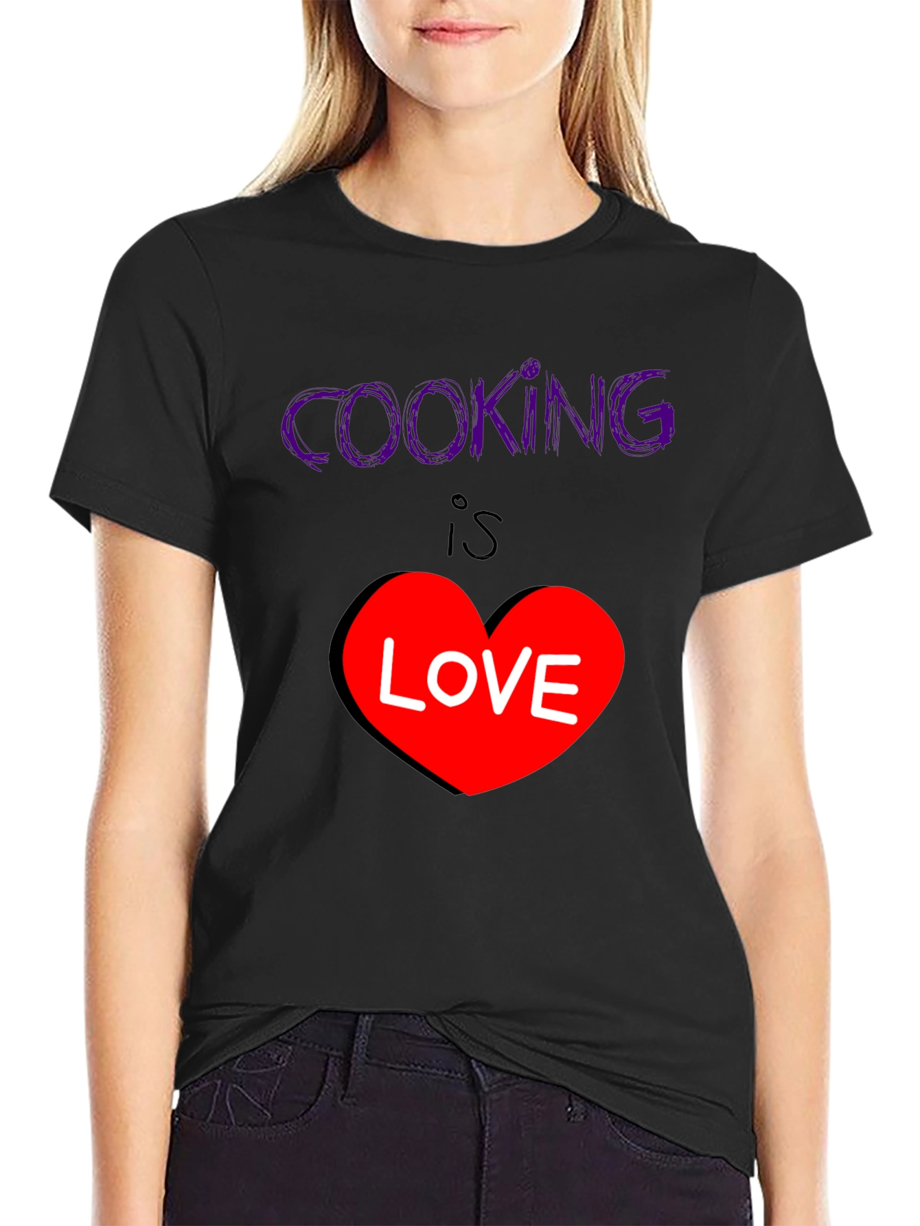Black Cooking is Love T-Shirt - Stylish Graphic Tee view 2