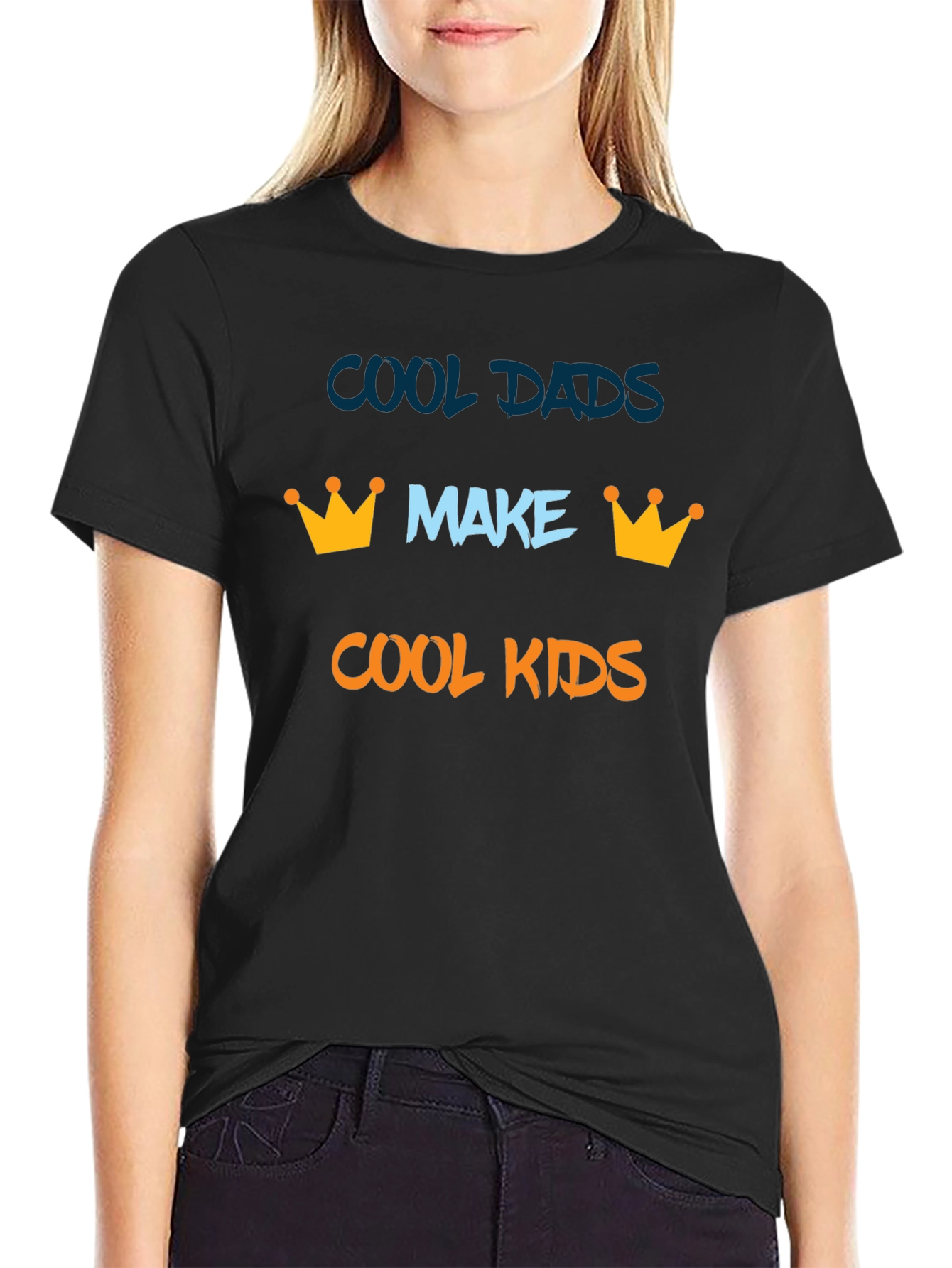 Black Cool Dads Make Cool Kids Graphic Tee view 2