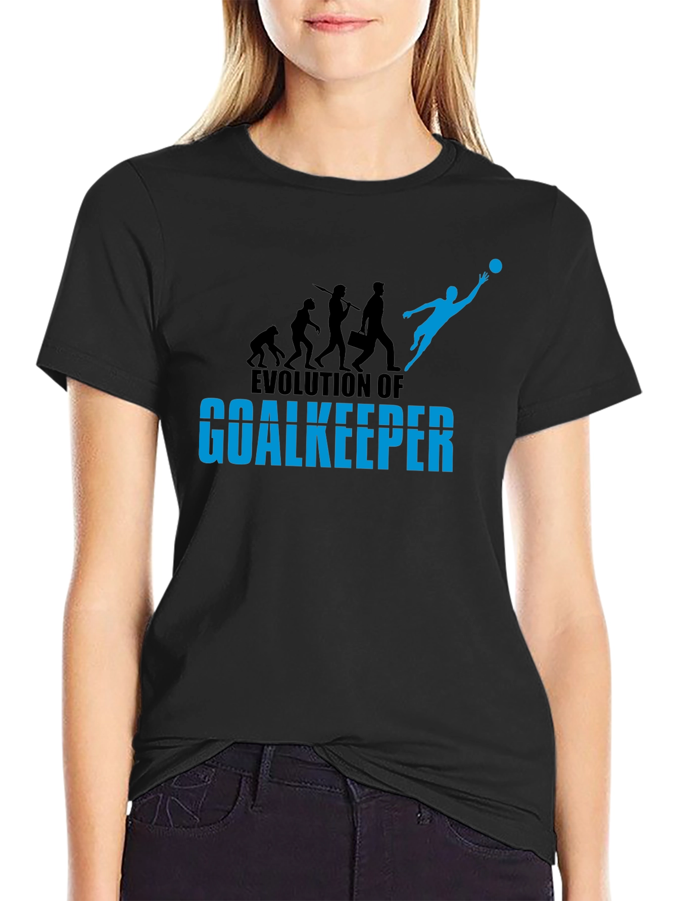 Black Evolution of Goalkeeper Graphic Tee view 2