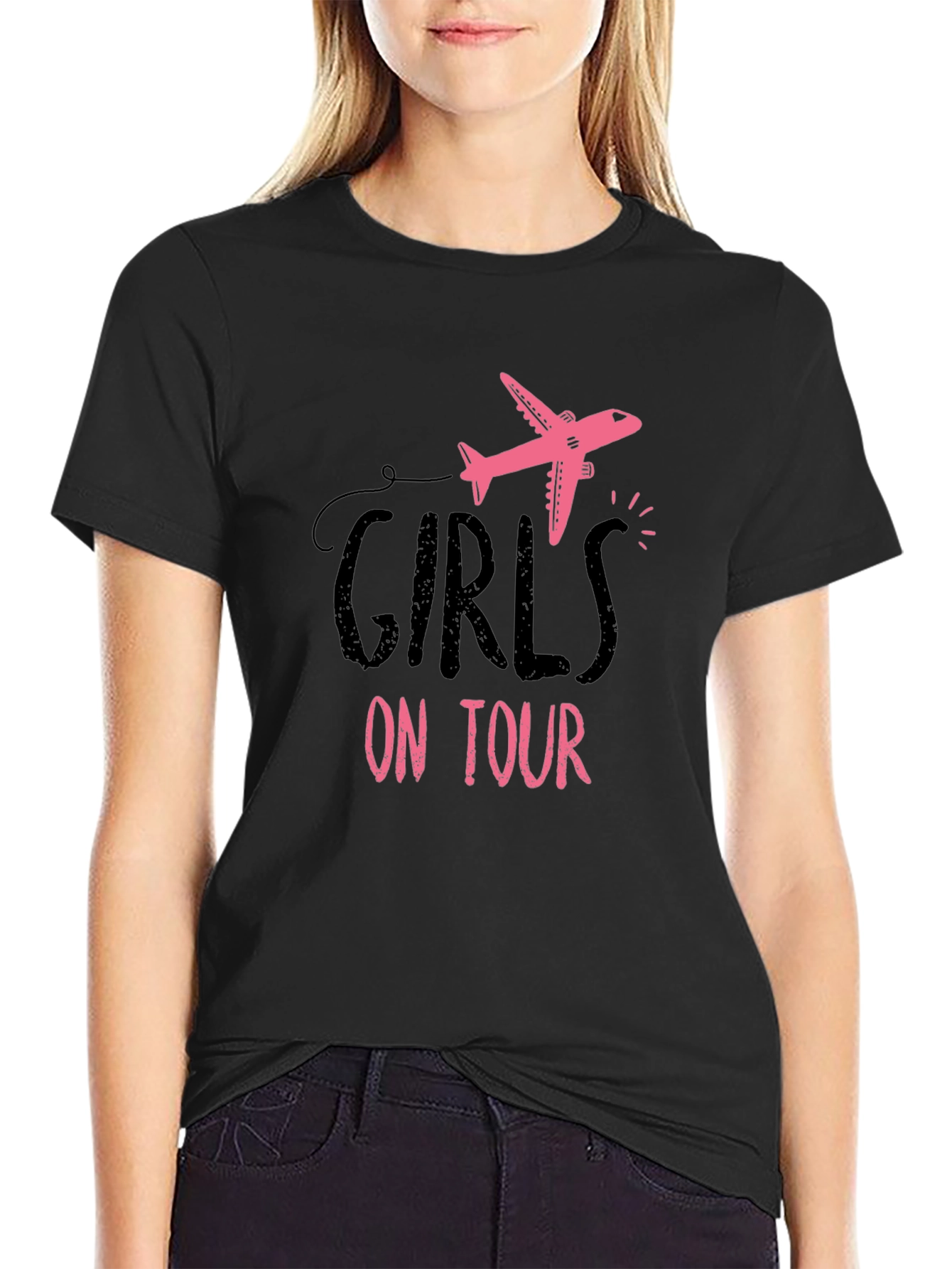 Girls On Tour T-Shirt | Airplane Graphic Tee - 2