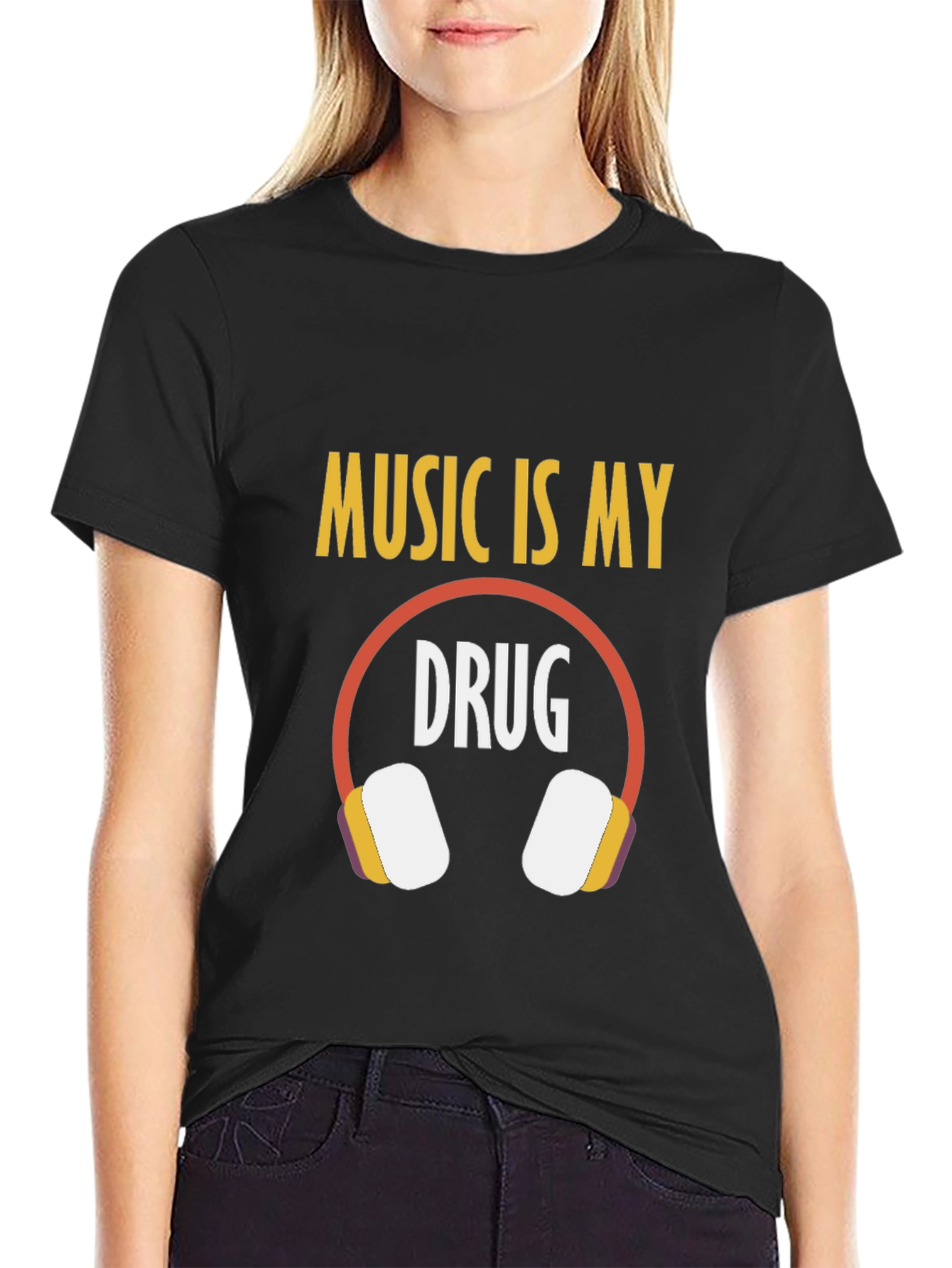 Black Music Is My Drug T-Shirt view 2