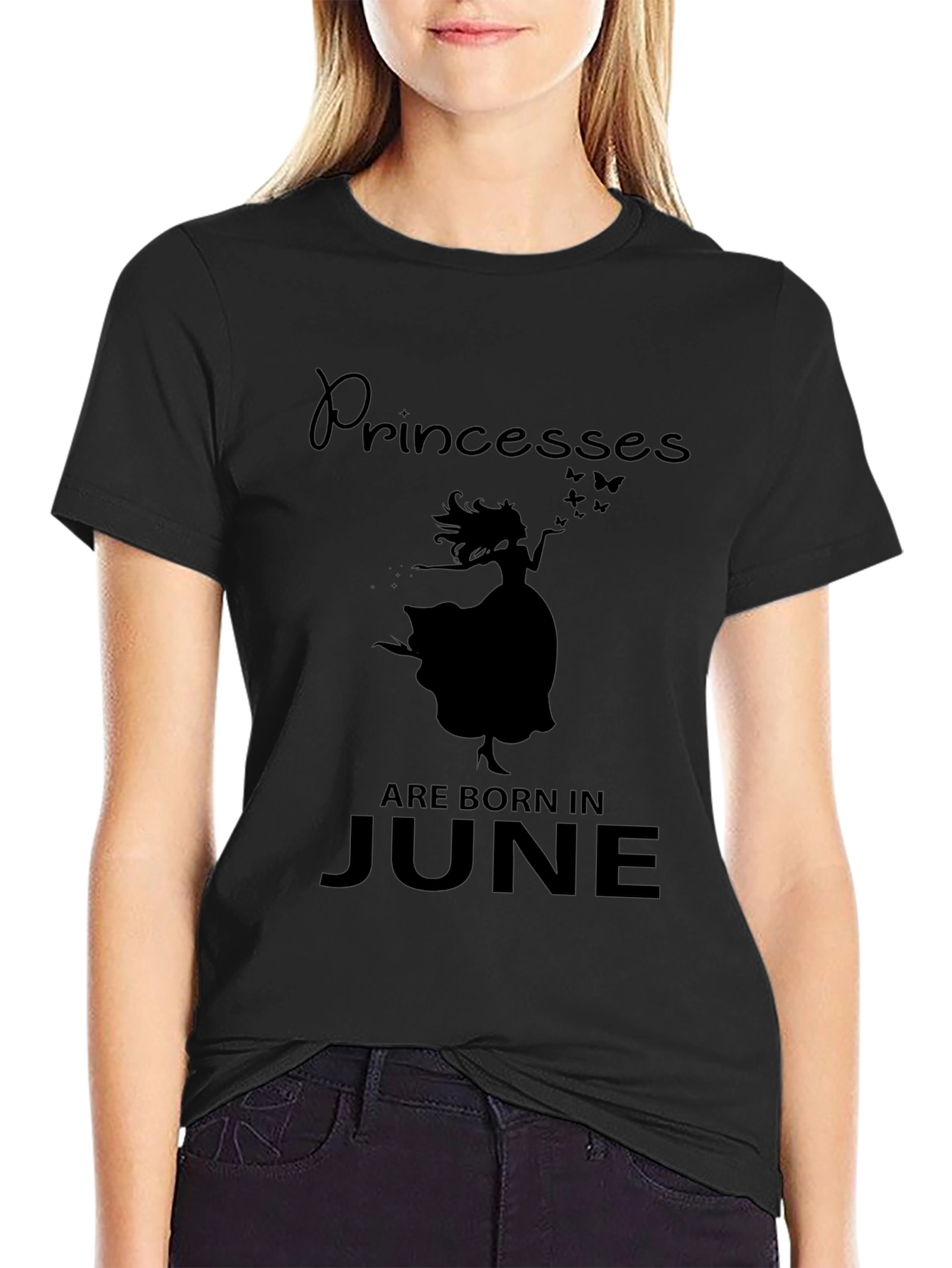 Black Princesses Are Born in June T-Shirt view 2