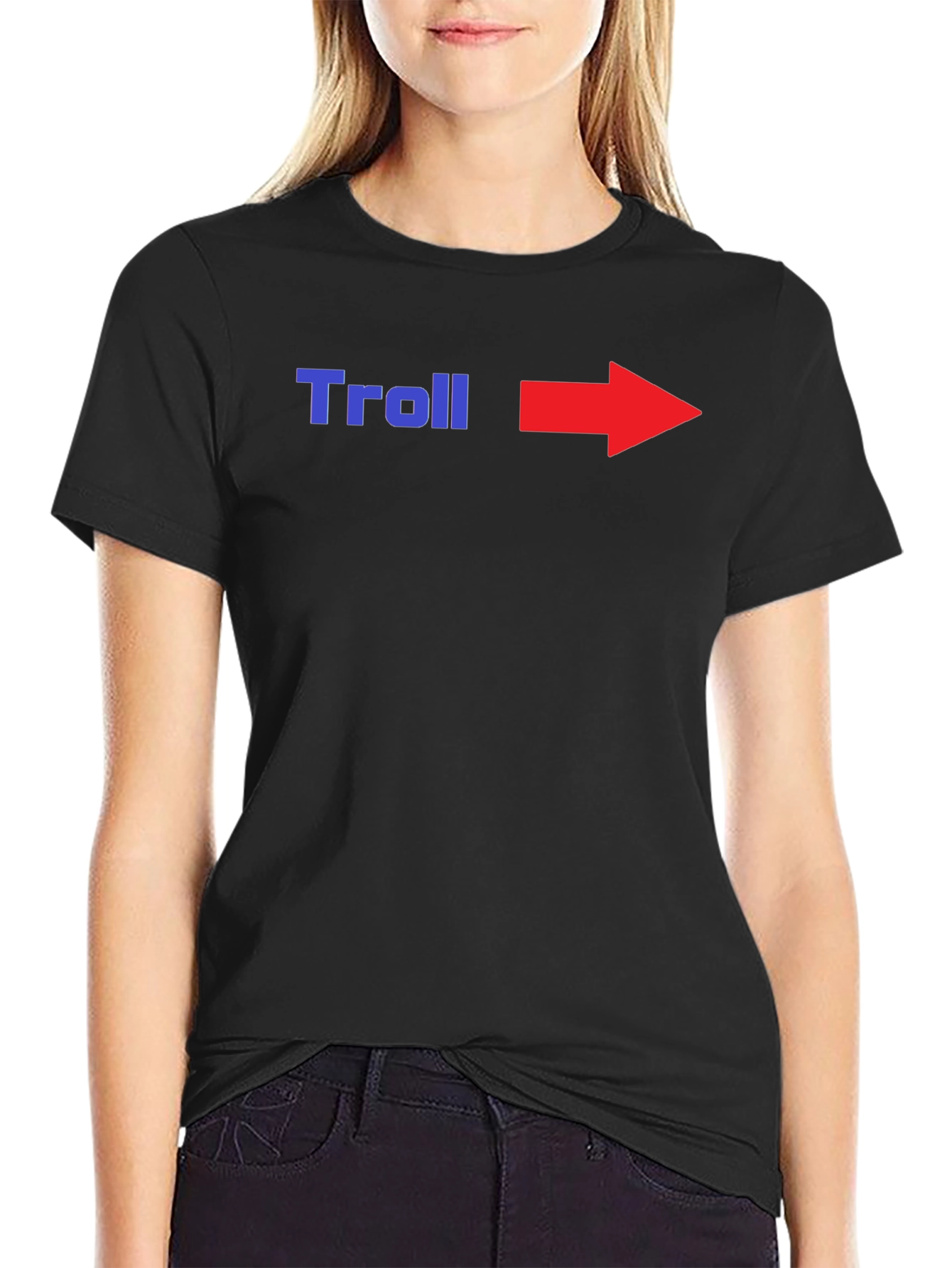 Black Troll Arrow T-Shirt - Point the Way! view 2