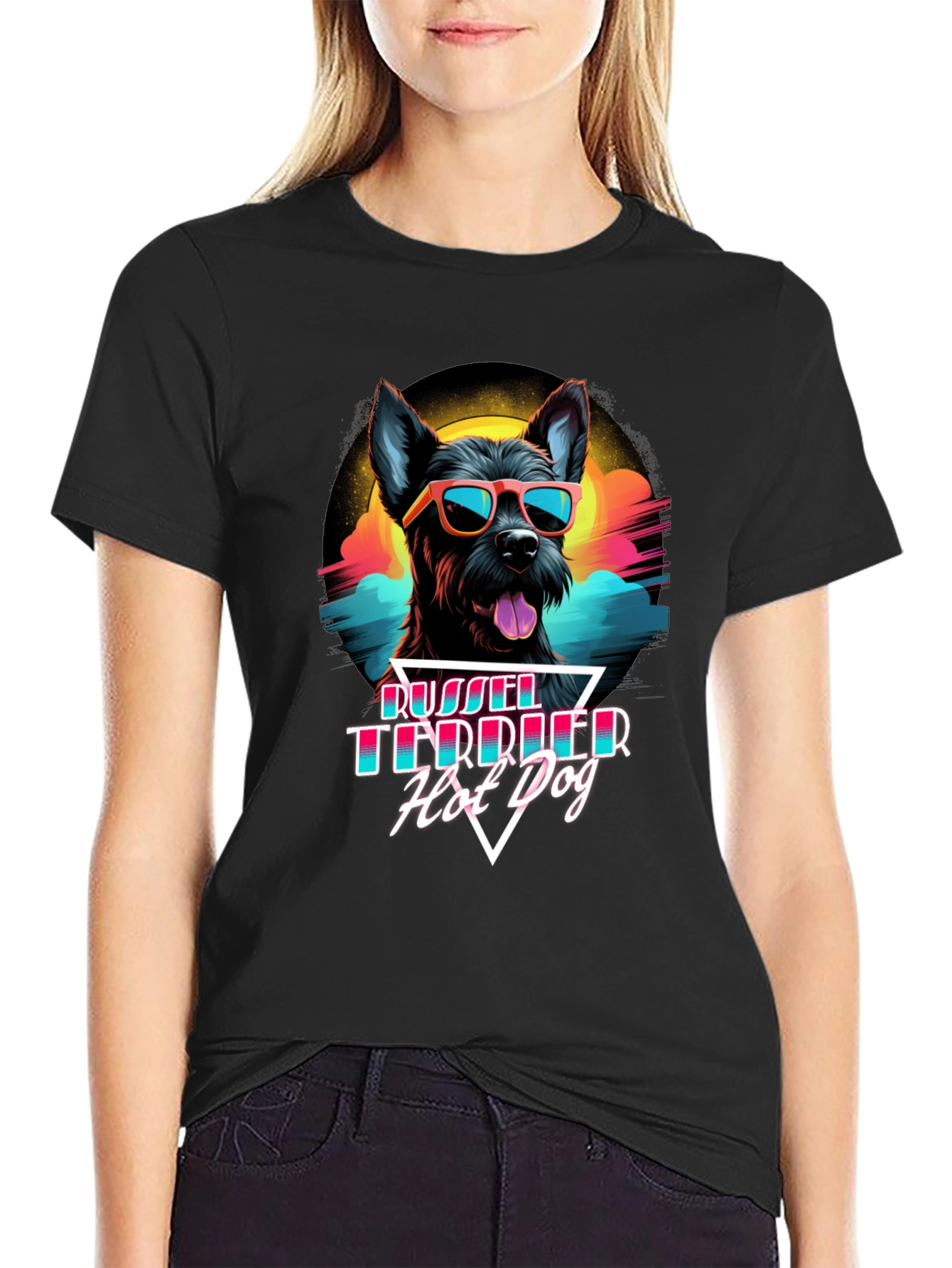 Black Cool Dog T-Shirt view 2