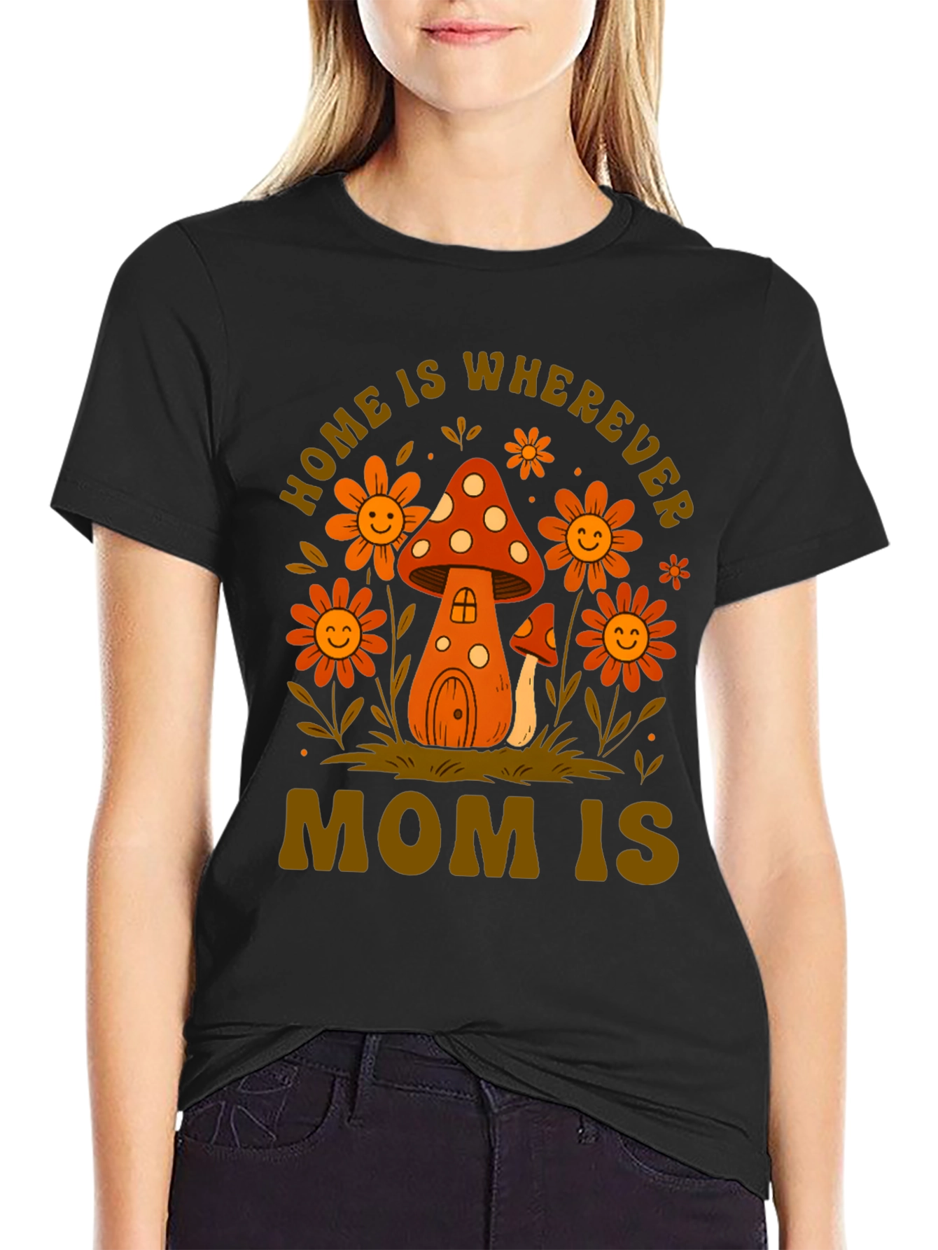 Black Home is Wherever Mom is T-Shirt view 2