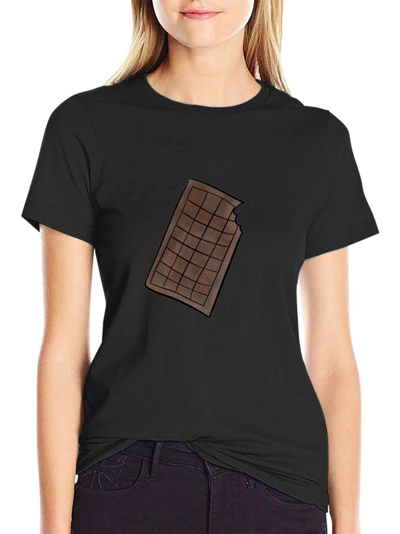 Black Chocolate Bar Graphic Tee - Black T-Shirt view 2