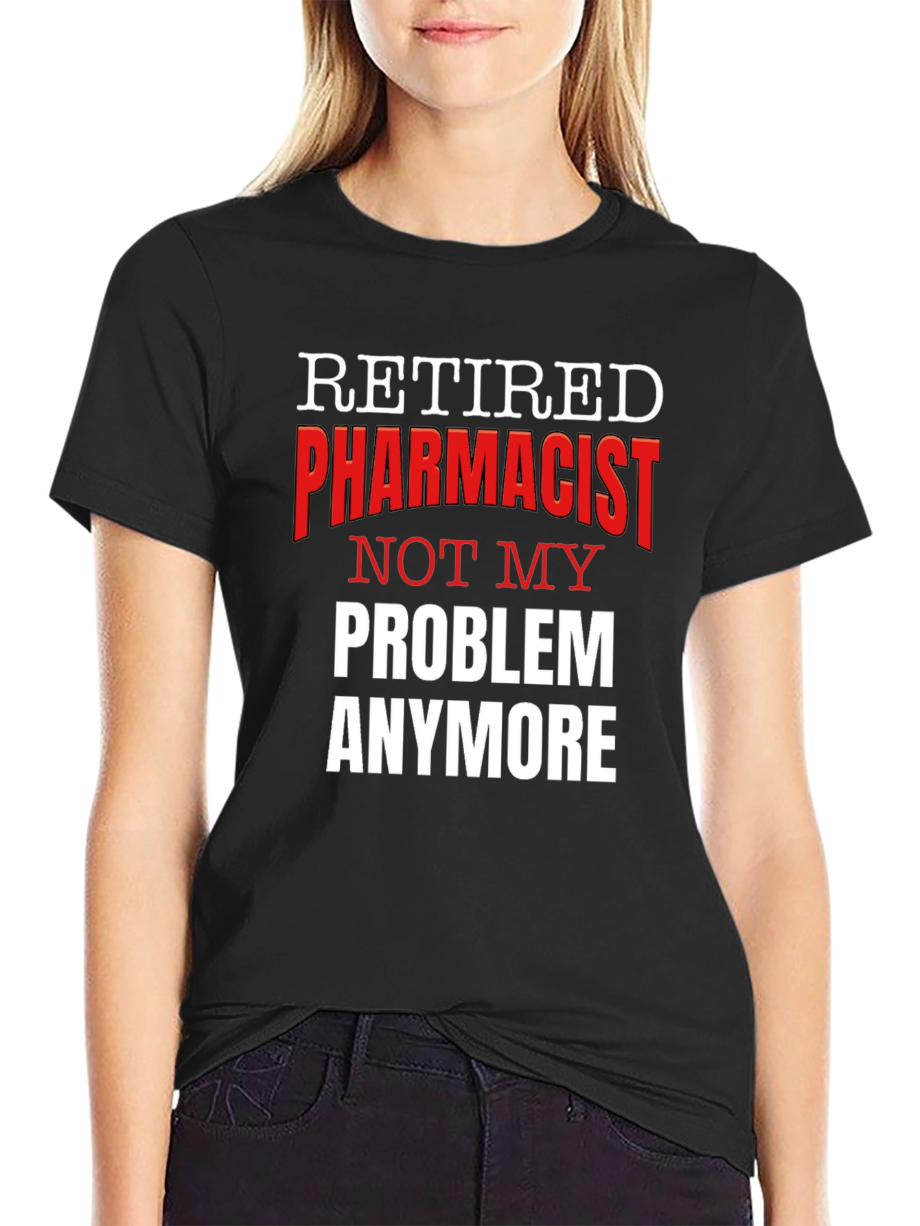 Black Retired Pharmacist Novelty Graphic T-Shirt view 2