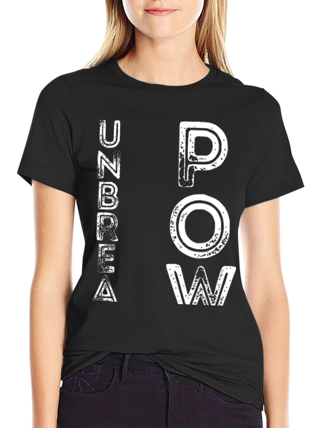 Black UNBREAK POW Graphic T-Shirt view 2