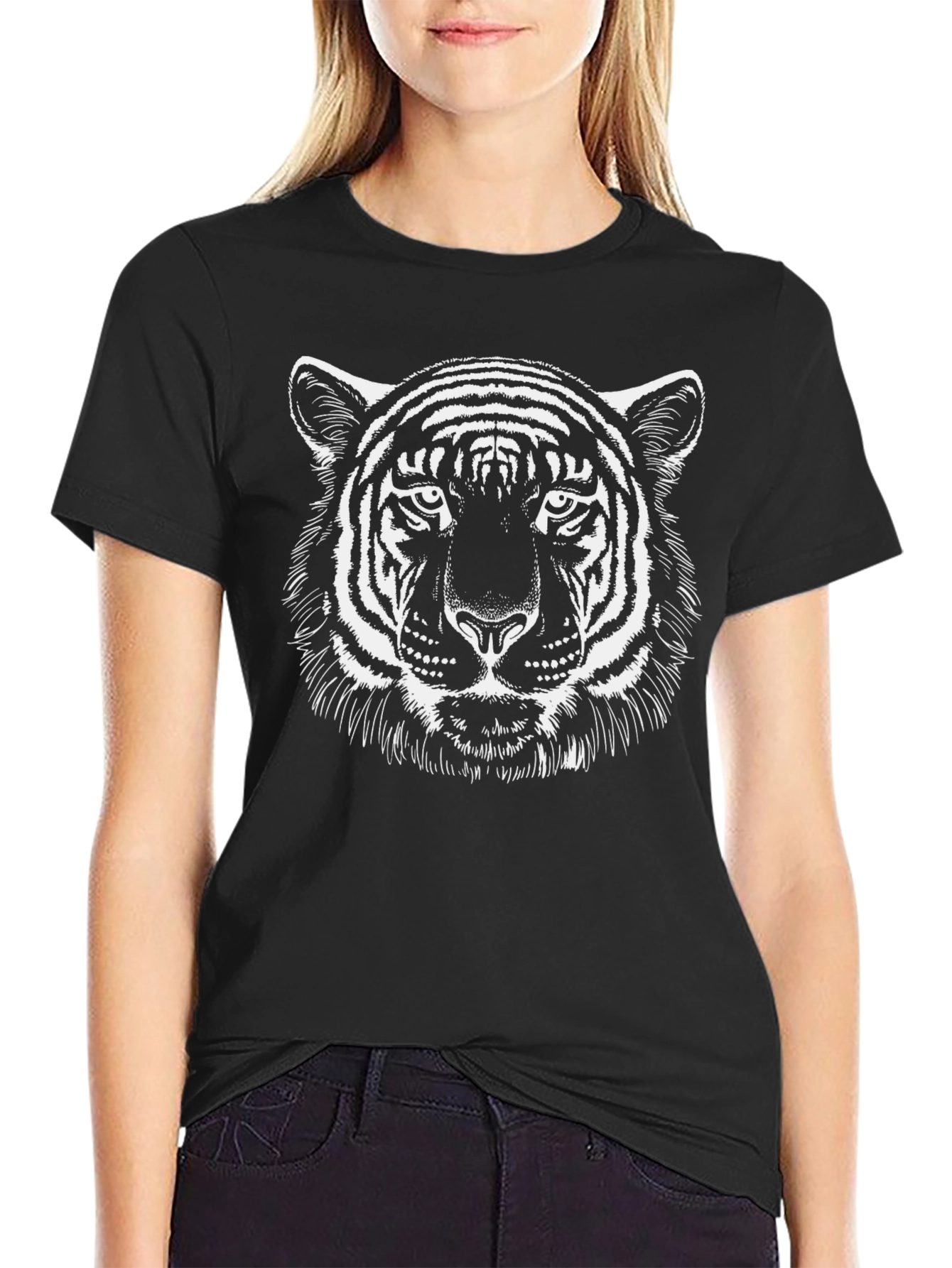 Black Black Tiger Graphic Tee - Fierce Style view 2