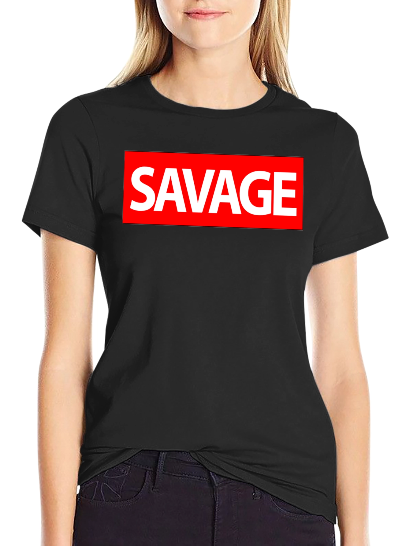 Black Savage Graphic Tee - Bold Streetwear Style view 2