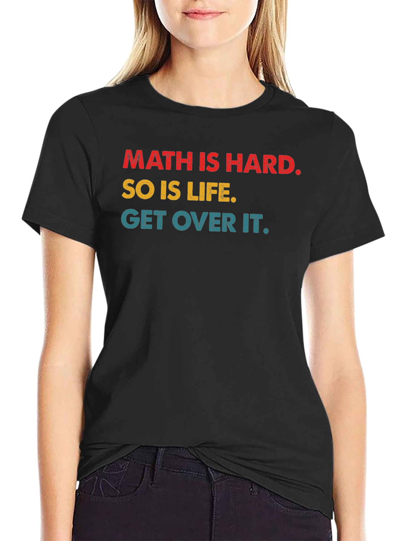 Black Math is Hard Graphic Tee - Men's Short Sleeve T-Shirt view 2