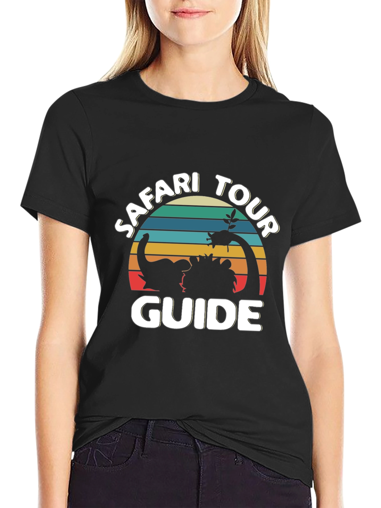 Black Safari Tour Guide Graphic Tee - Black view 2