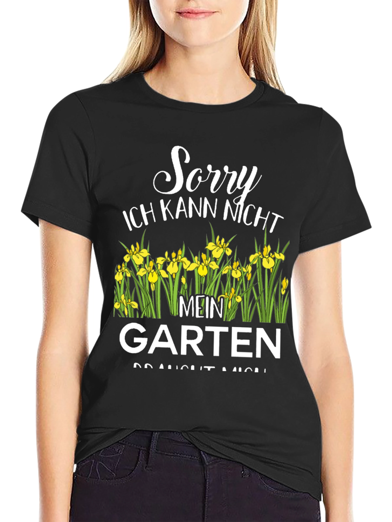 Black Sorry Mein Garten T-Shirt view 2