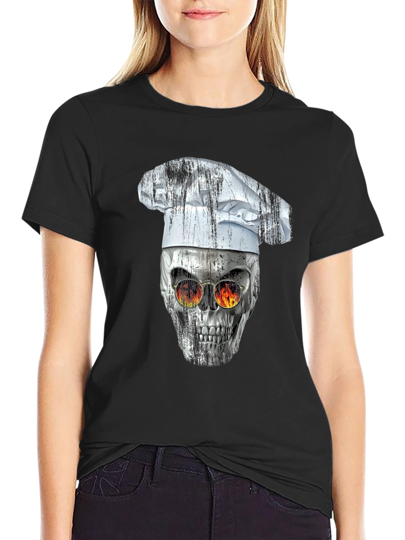 Black Skull Chef T-Shirt view 2
