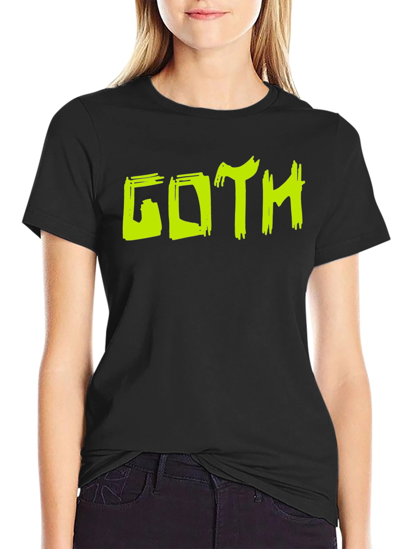 Black Goth Graphic Tee - Edgy Style view 2