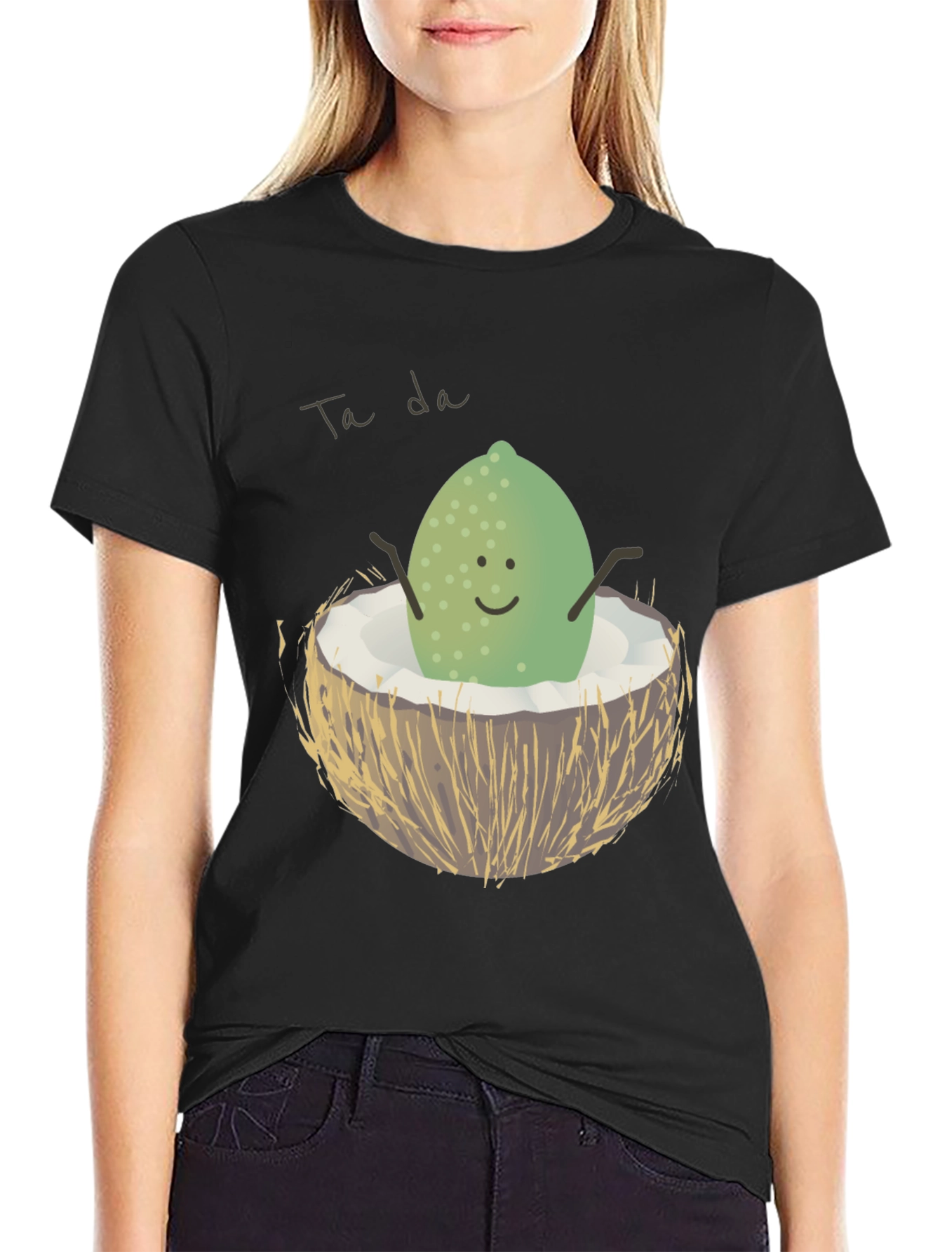 Black Ta Da! Lime in Coconut Graphic Tee view 2