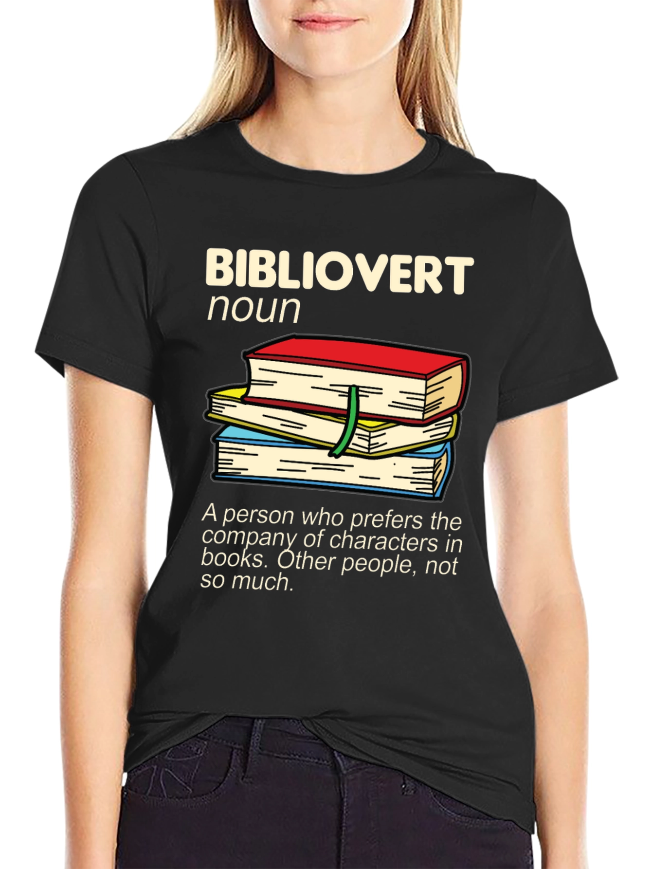 Black Bibliophile Graphic T-Shirt - Book Lover Apparel view 2