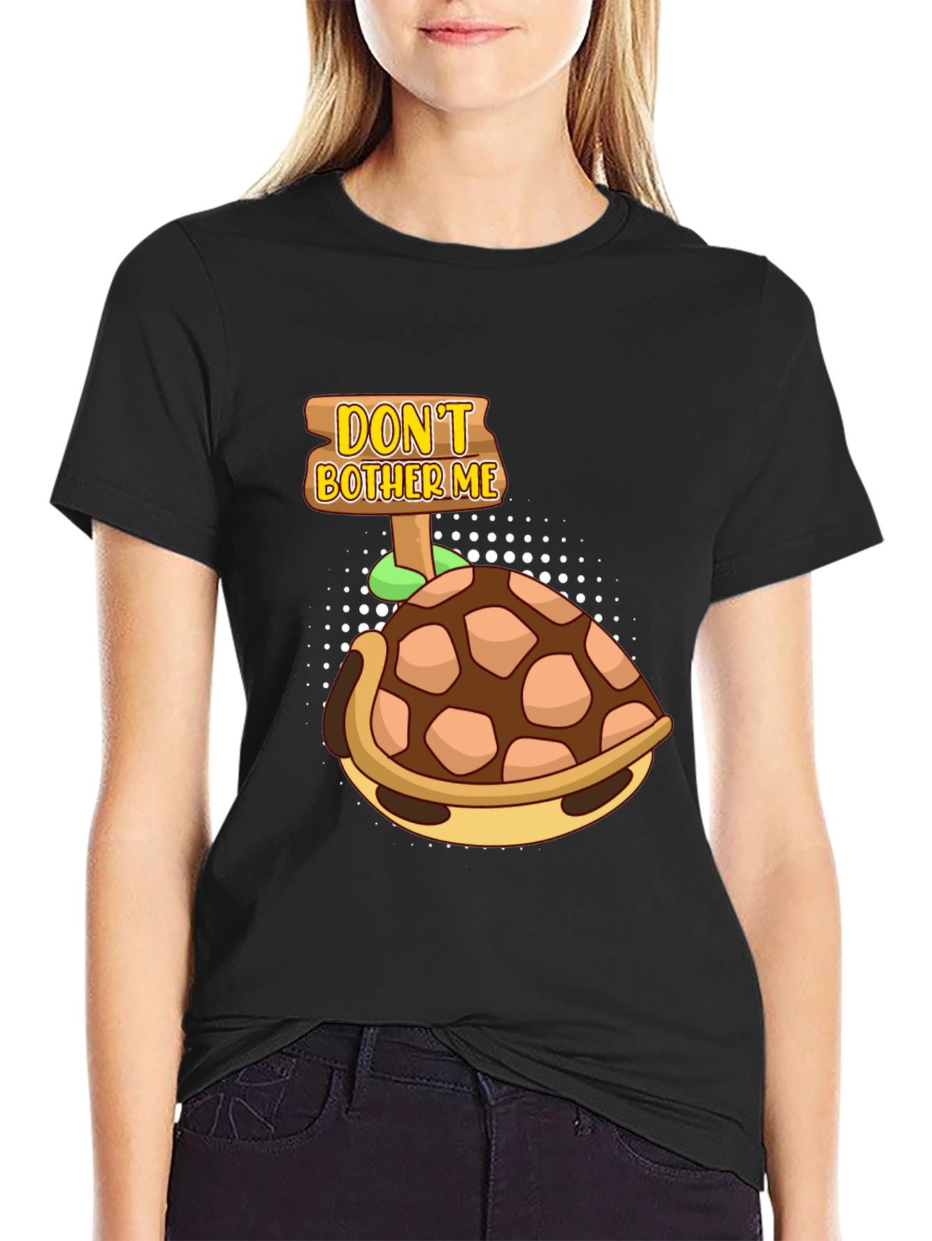 Black Don't Bother Me Turtle T-Shirt view 2