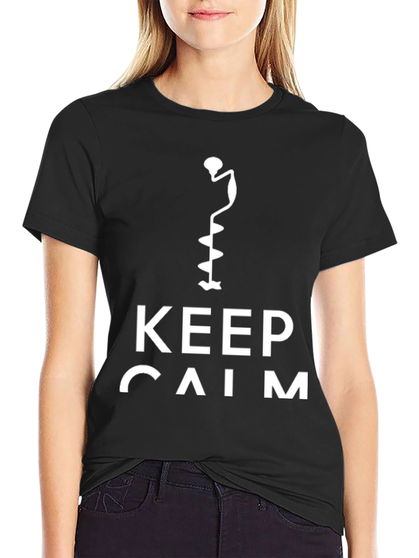 Keep Calm Ice Auger T-Shirt - Black - 2