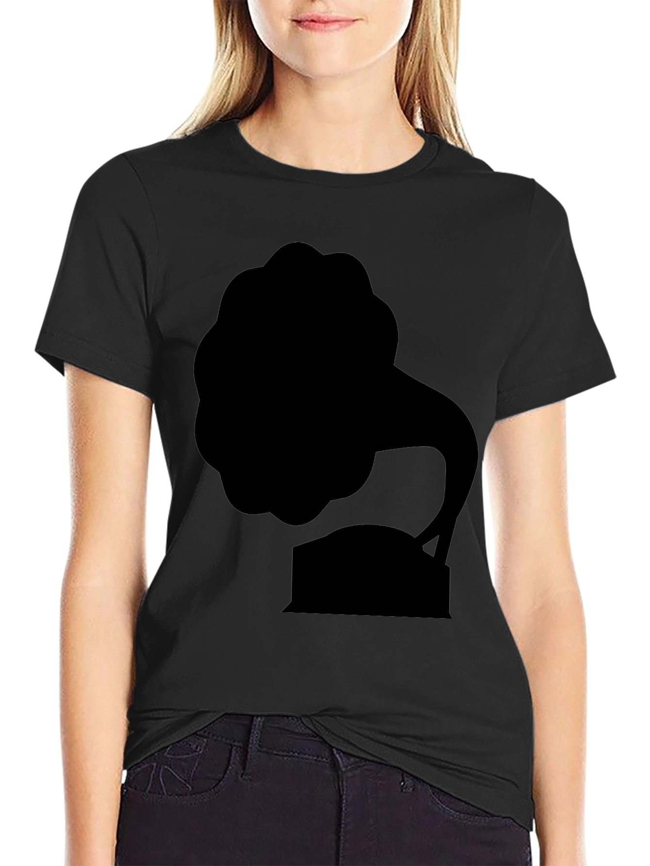 Black Retro Phonograph Black T-Shirt Vintage Music Style view 2