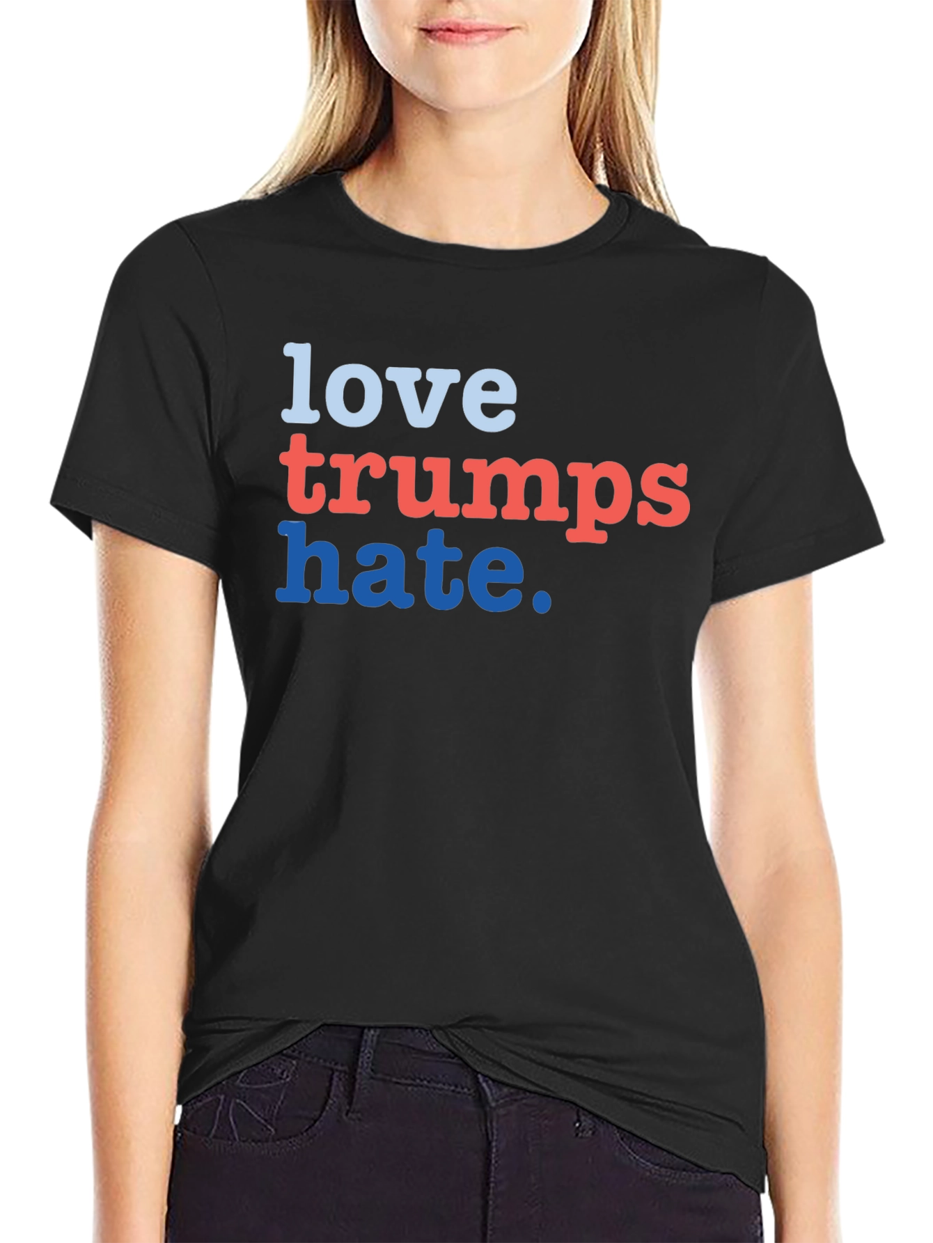 Black Love Trumps Hate Graphic Tee - Unisex view 2