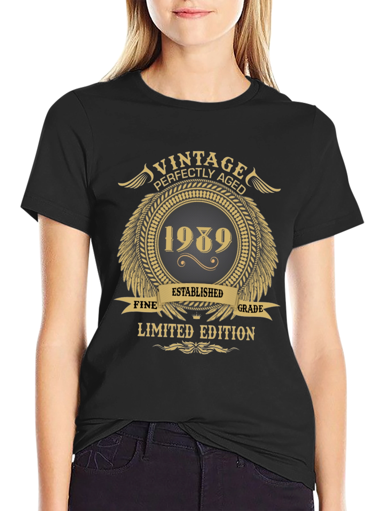 Black Vintage 1989 Limited Edition Black T-Shirt view 2
