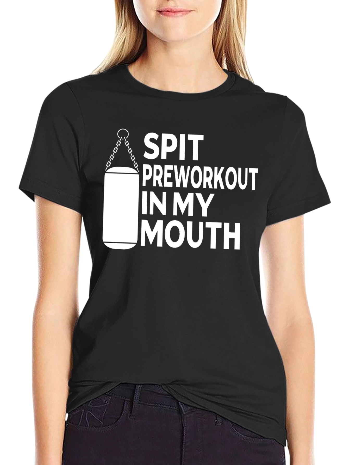 Black Spit Preworkout in My Mouth T-Shirt view 2
