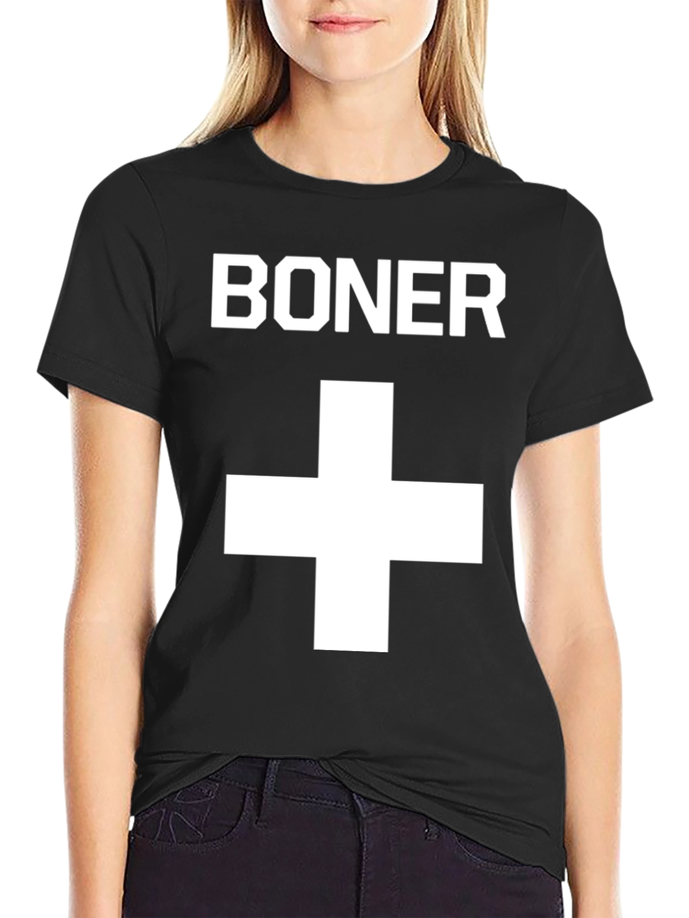 Black Boner + T-Shirt - Bold Graphic Tee view 2