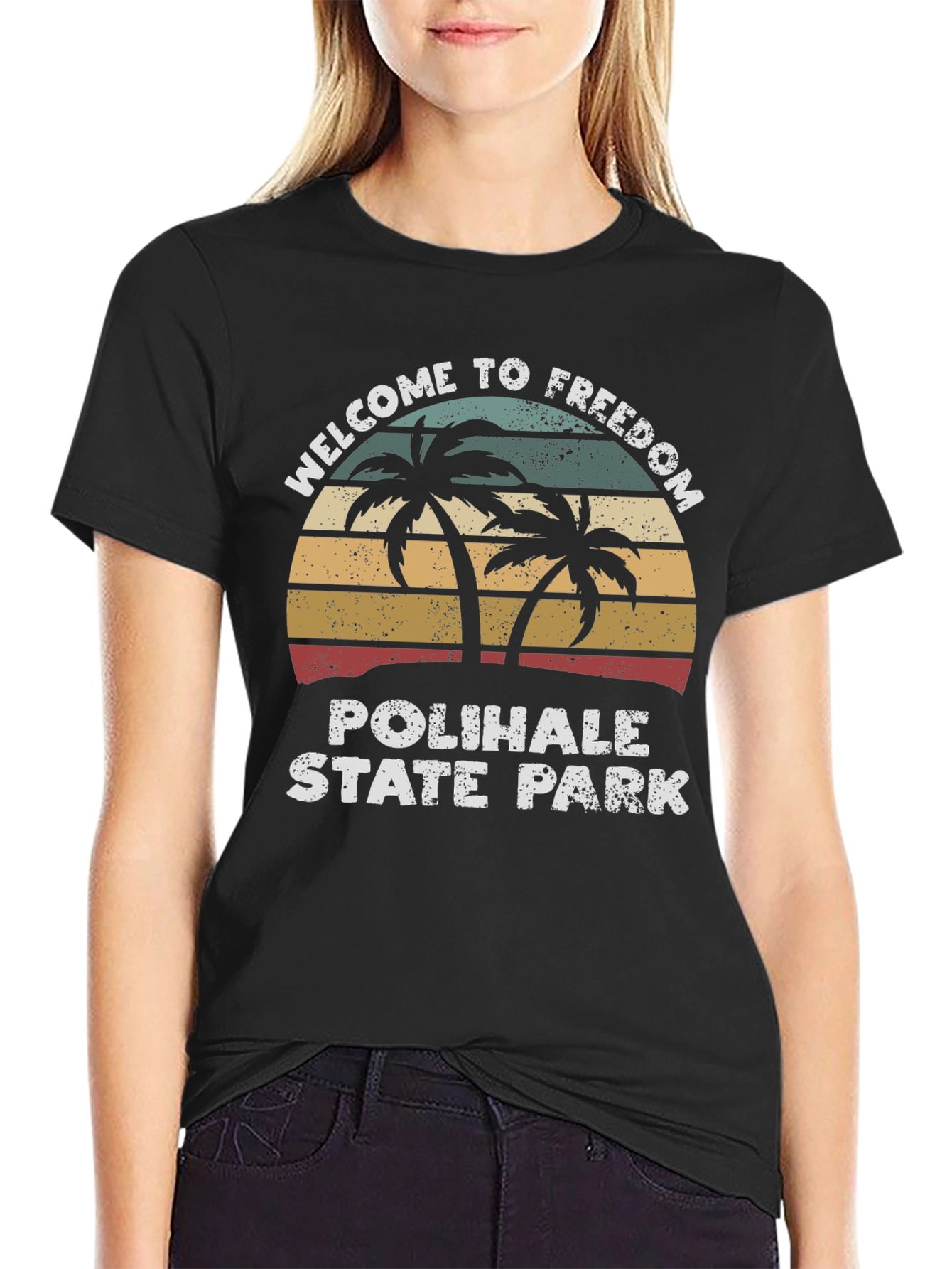 Black Polihale State Park Graphic Tee view 2