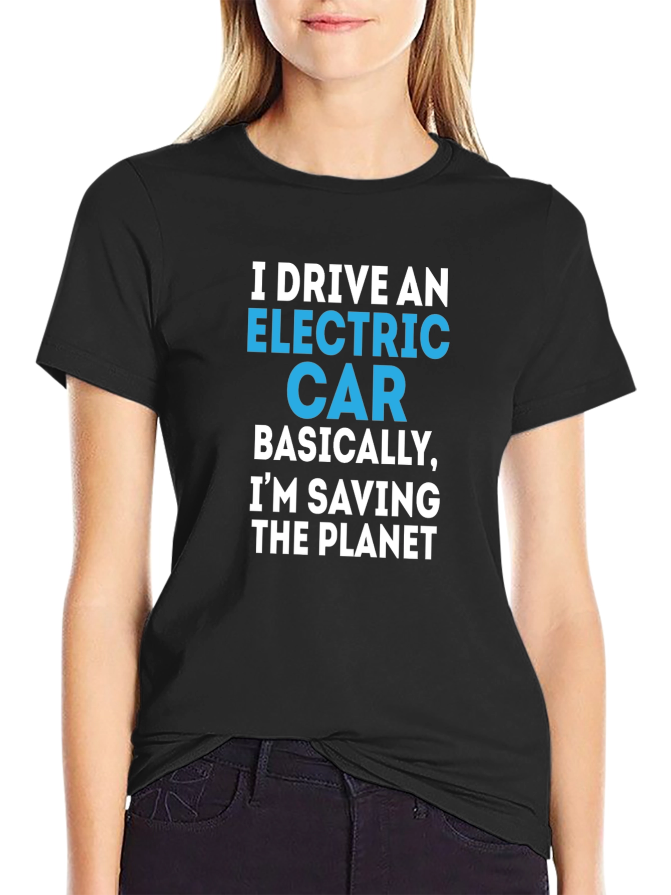 Electric Car Saving The Planet T-Shirt - 2