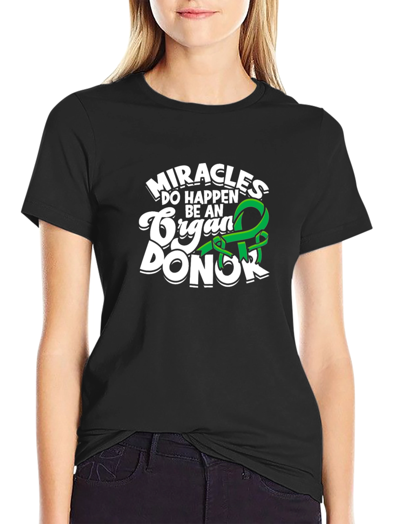 Black Miracles Happen Be An Organ Donor T-Shirt view 2