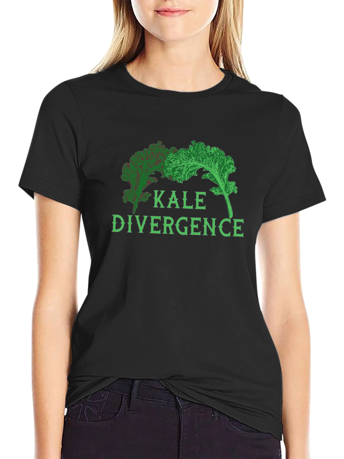 Black Kale Divergence Graphic T-Shirt - Vegan Tee view 2