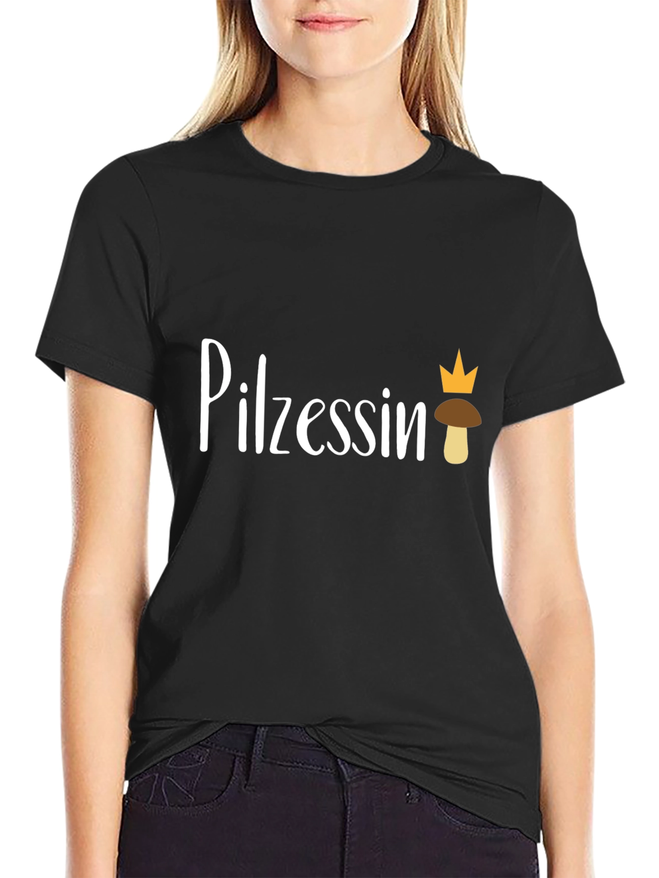 Black Pilzessin Mushroom Princess T-Shirt view 2