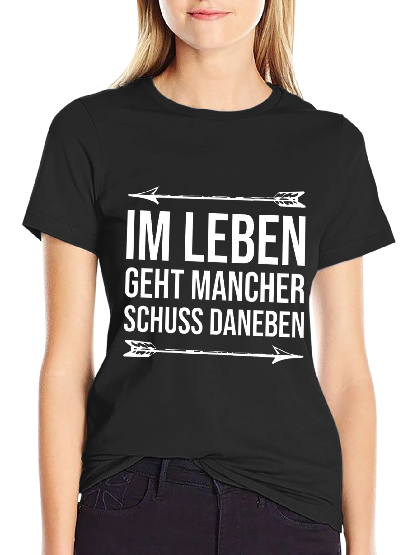 Black Im Leben T-Shirt - German Saying Graphic Tee view 2