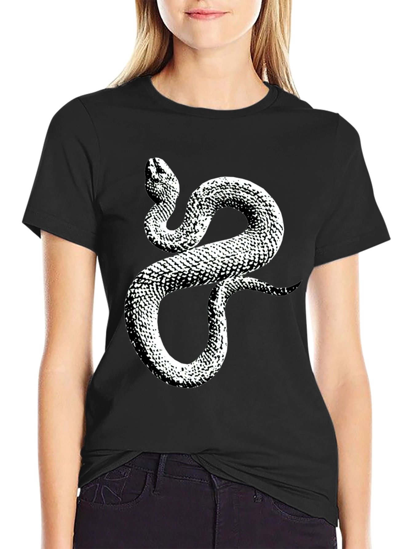 Black Snake Graphic Tee - Men's Black T-Shirt view 2