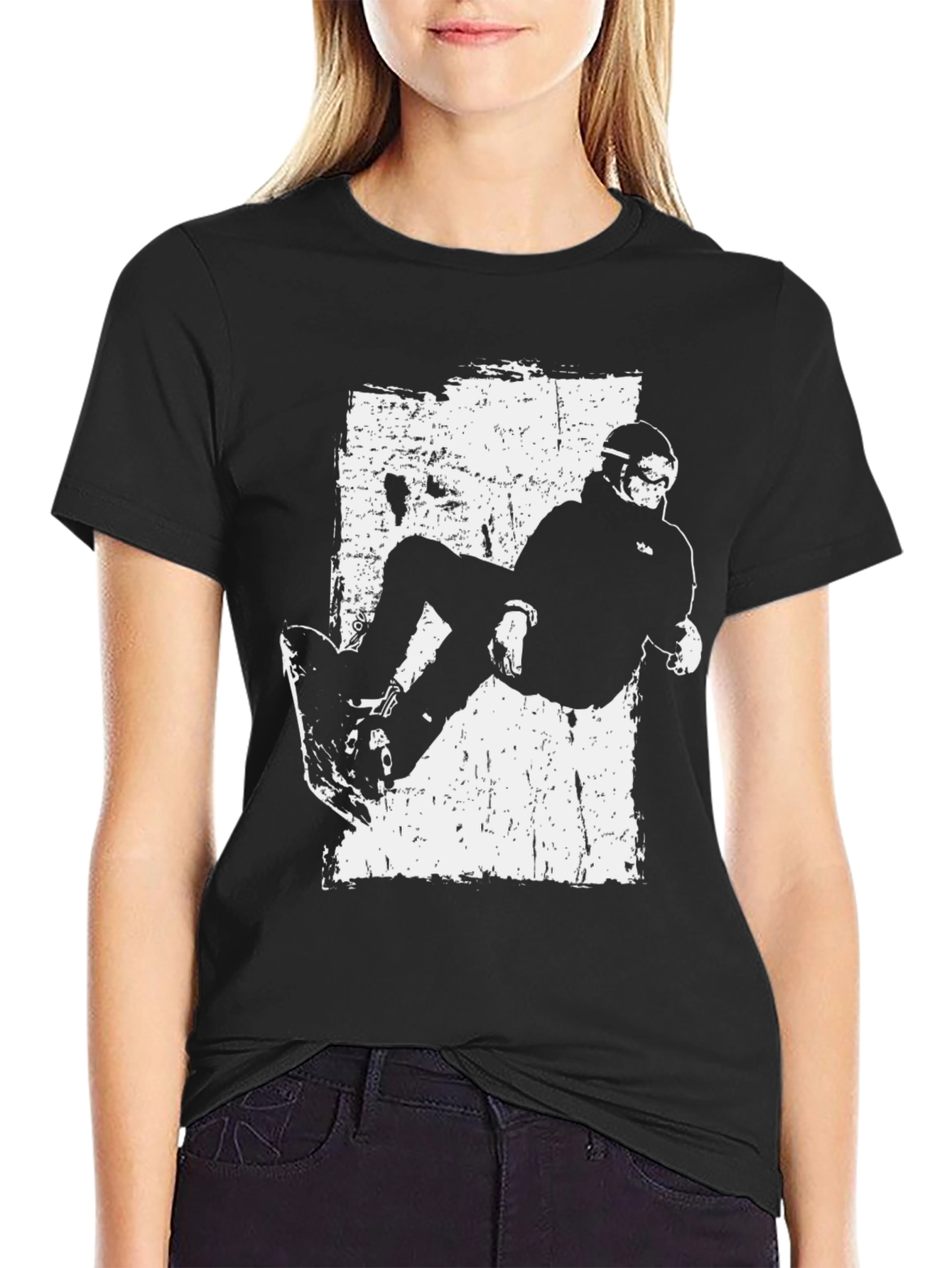 Black Skateboarder Graphic T-Shirt view 2