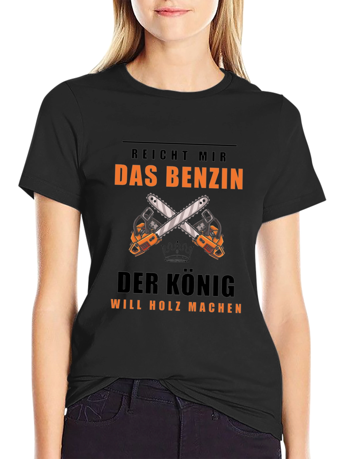Black Reicht Mir Das Benzin T-Shirt, Lumberjack Tee view 2