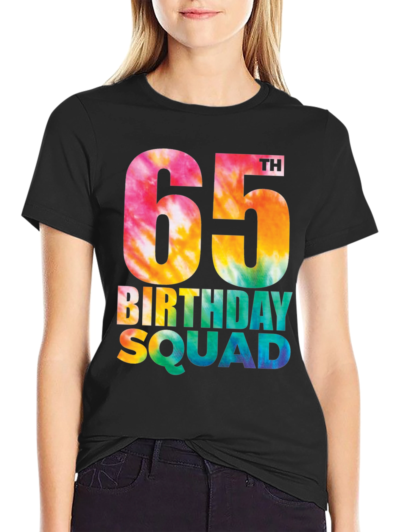 65th Birthday Squad Tie Dye T-Shirt - 2