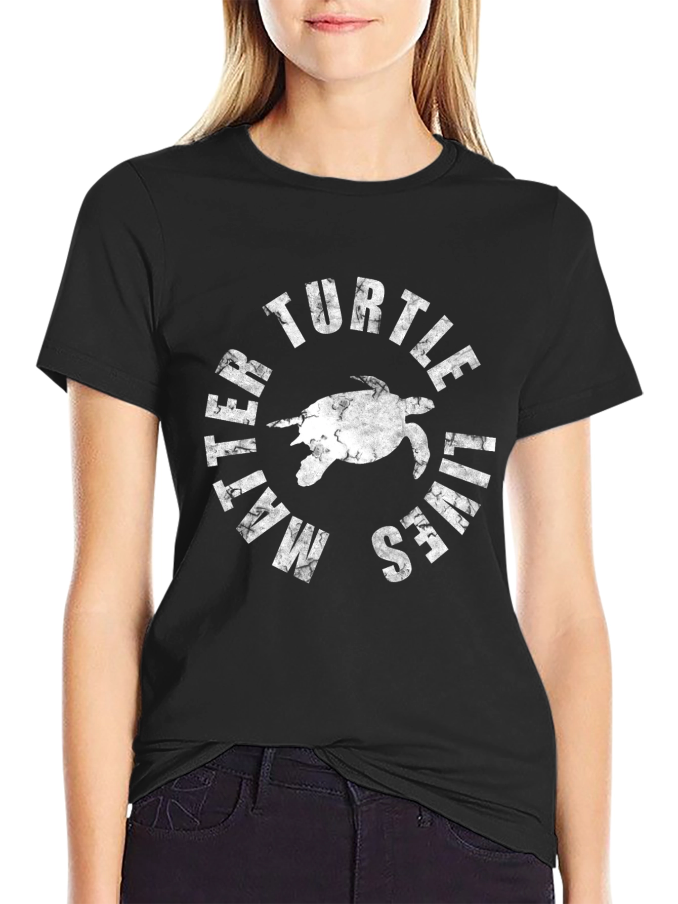 Black Turtle Lives Matter Graphic T-Shirt view 2