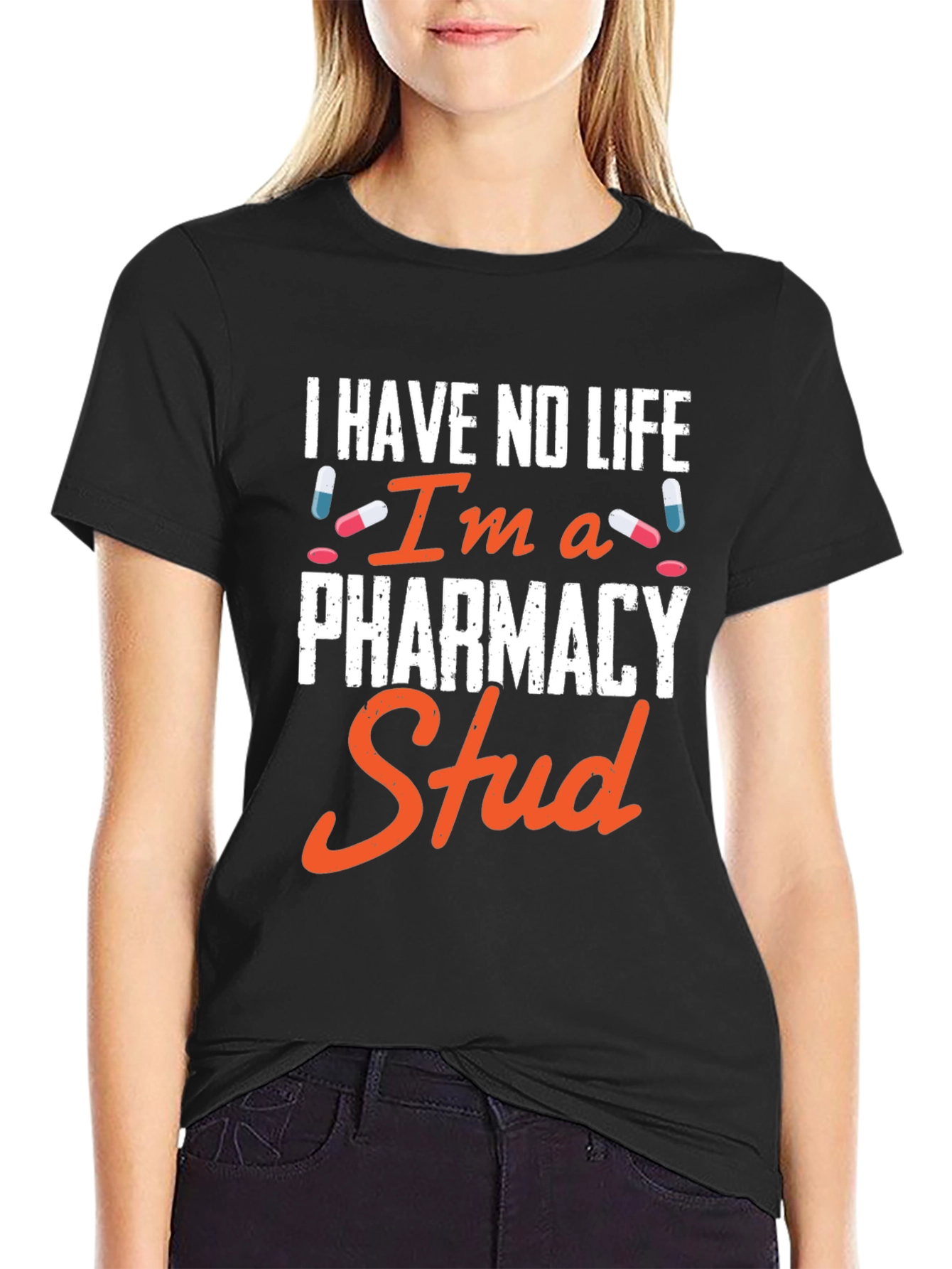 Black Pharmacy Stud Graphic Tee - Novelty Shirt view 2