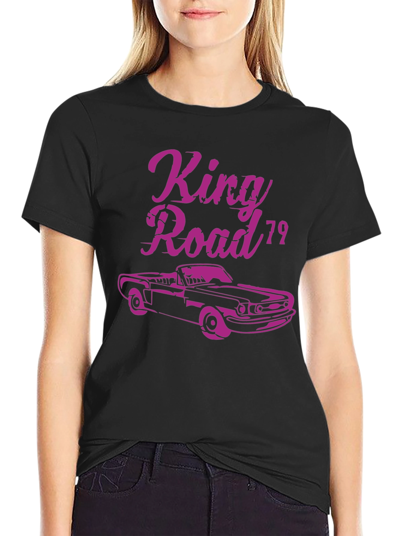 Black King Road '79 Car Graphic T-Shirt view 2